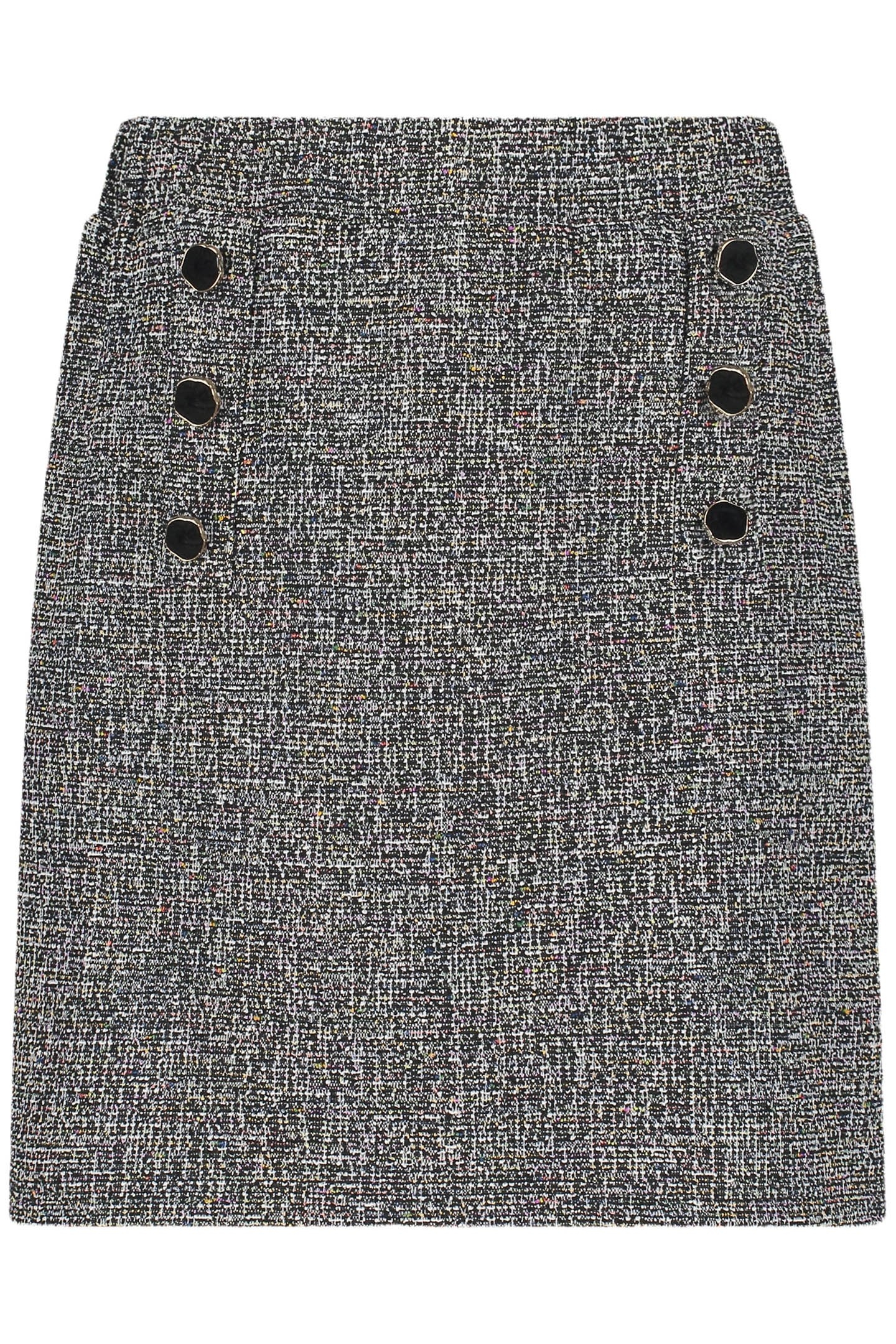 SKIRT STRETCH TWEED BLACK 2