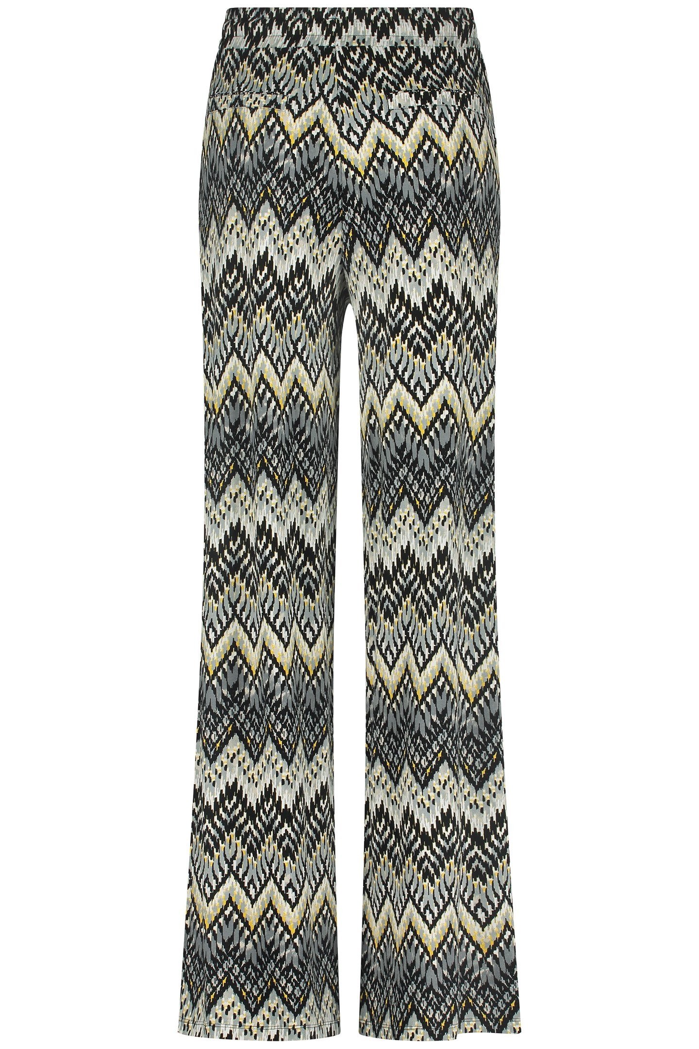 TROUSERS FLAME STITCH PRINT GREYS 2
