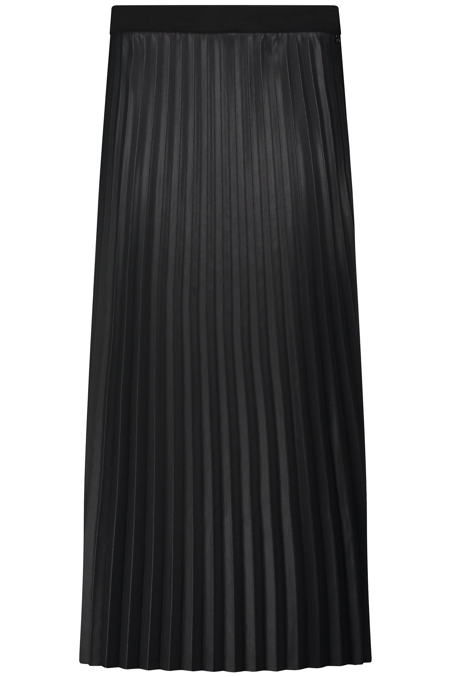 SKIRT PLEATED PU BLACK 2