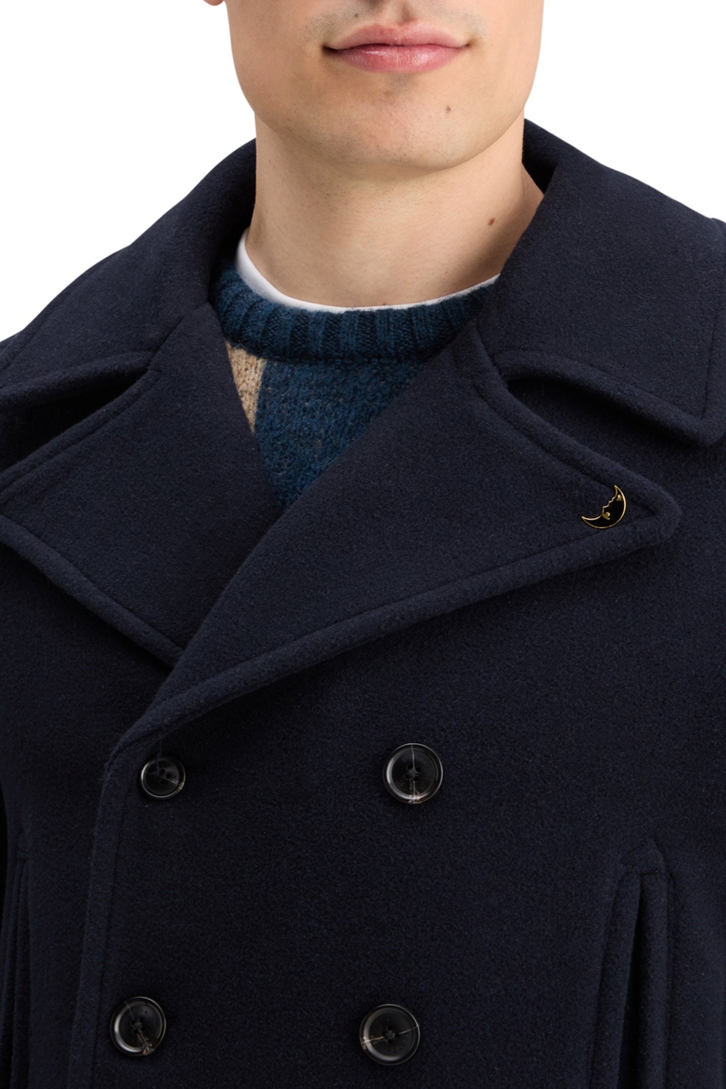 WOOL BLEND PEACOAT NIGHT 8