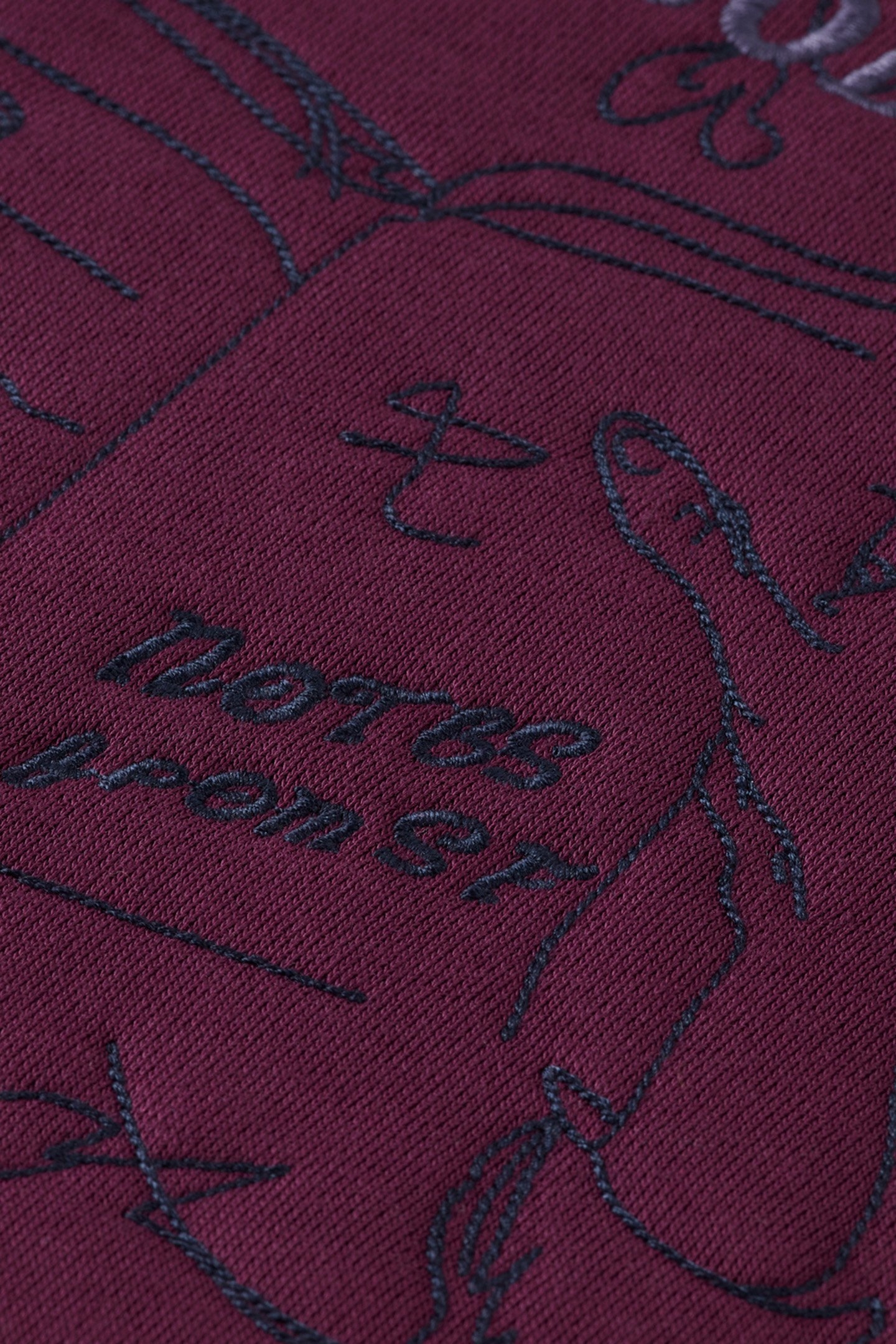 EMBROIDERY SWEATSHIRT BERRY 3