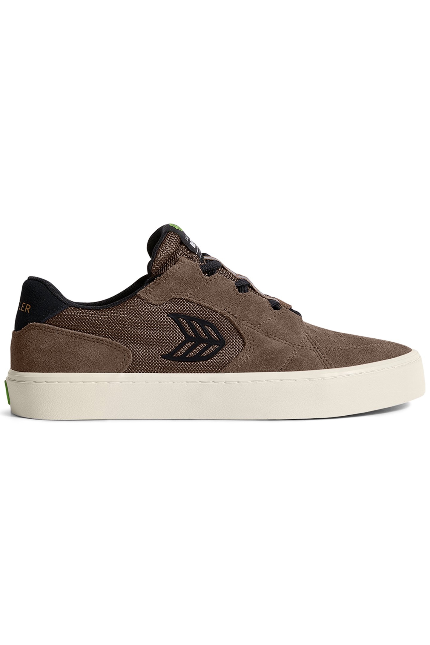 T20 PRO DARK KHAKI SUEDE AND MESH BLACK LOGO SNEAKER 1