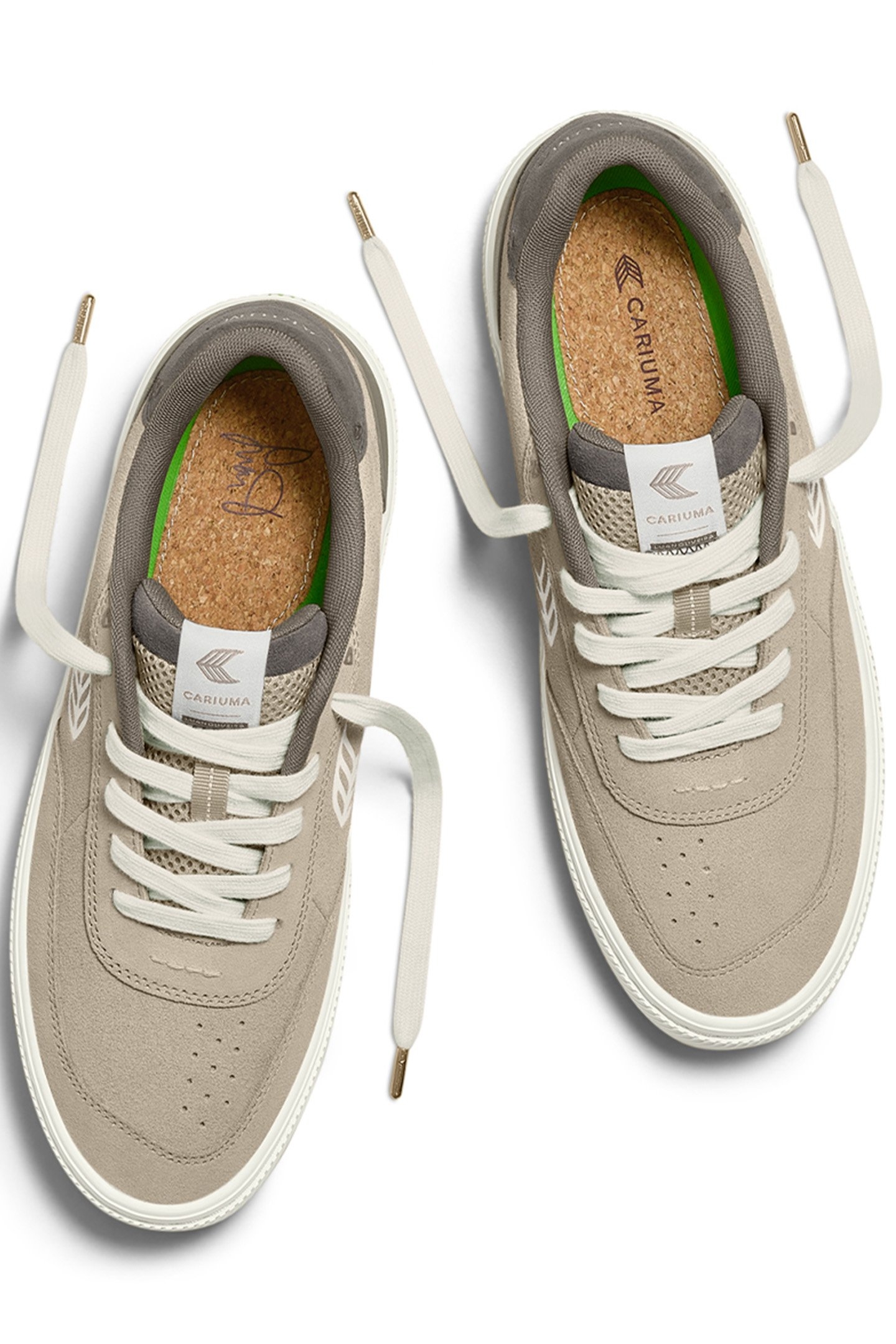 UNISEX LUAN PRO PLAZA TAUPE SUEDE IVORY LOGO SNEAKER 3