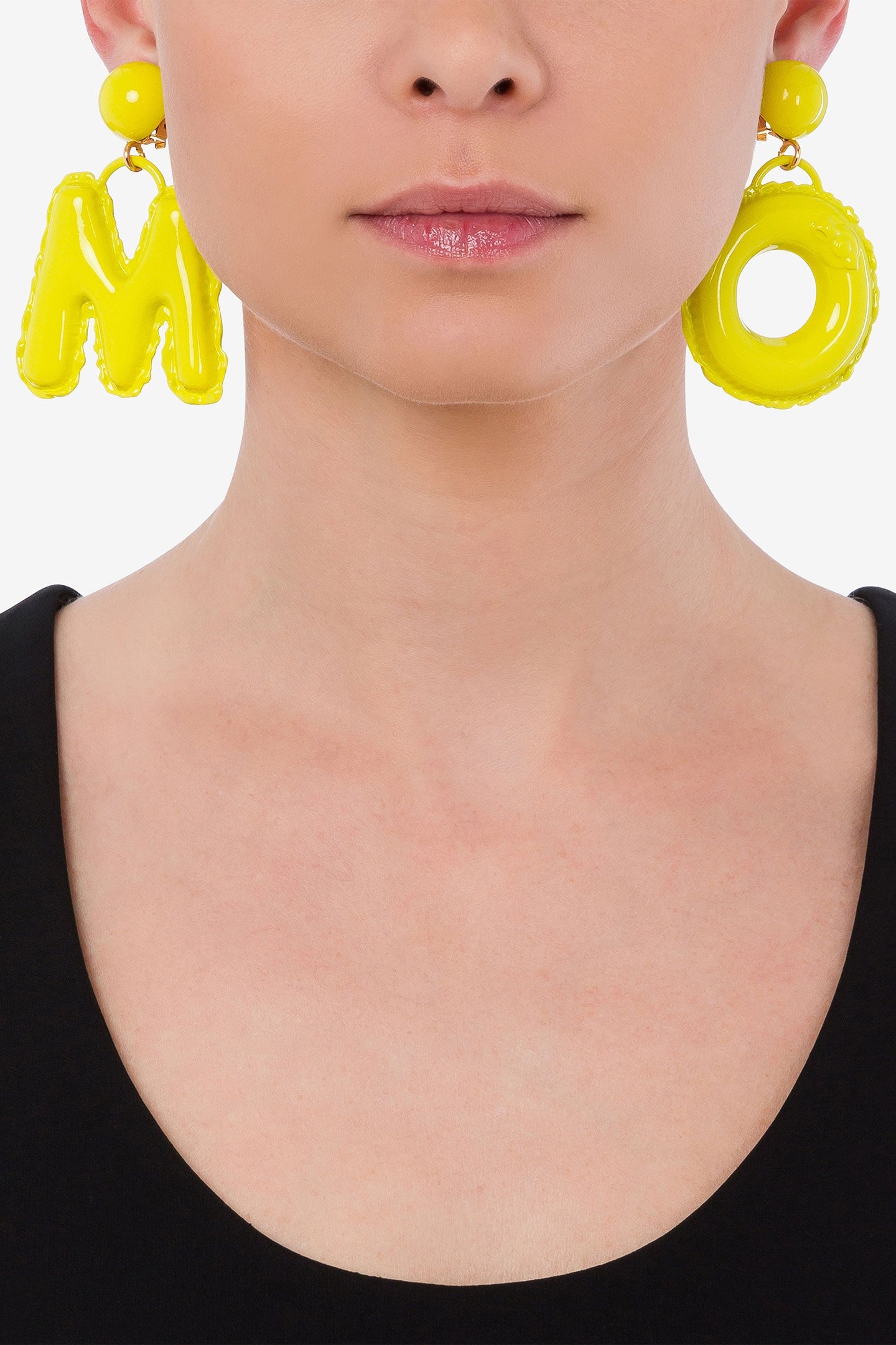 INFLATABLE INFLATABLE LETTERS EARRINGS YELLOW 2
