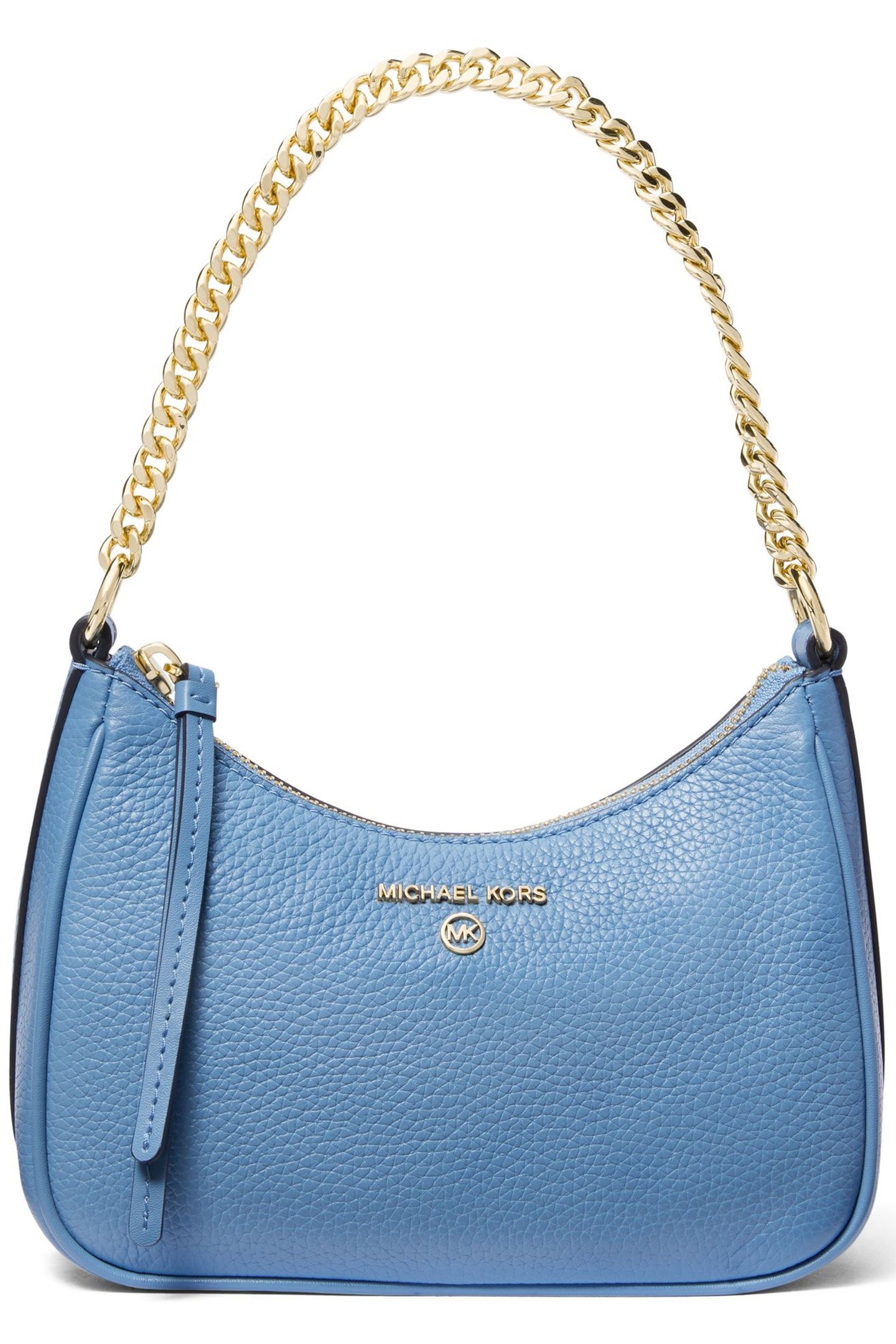 CHAIN STRAP POUCHETTE SHOULDER BAG IN FRENCH BLUE 1