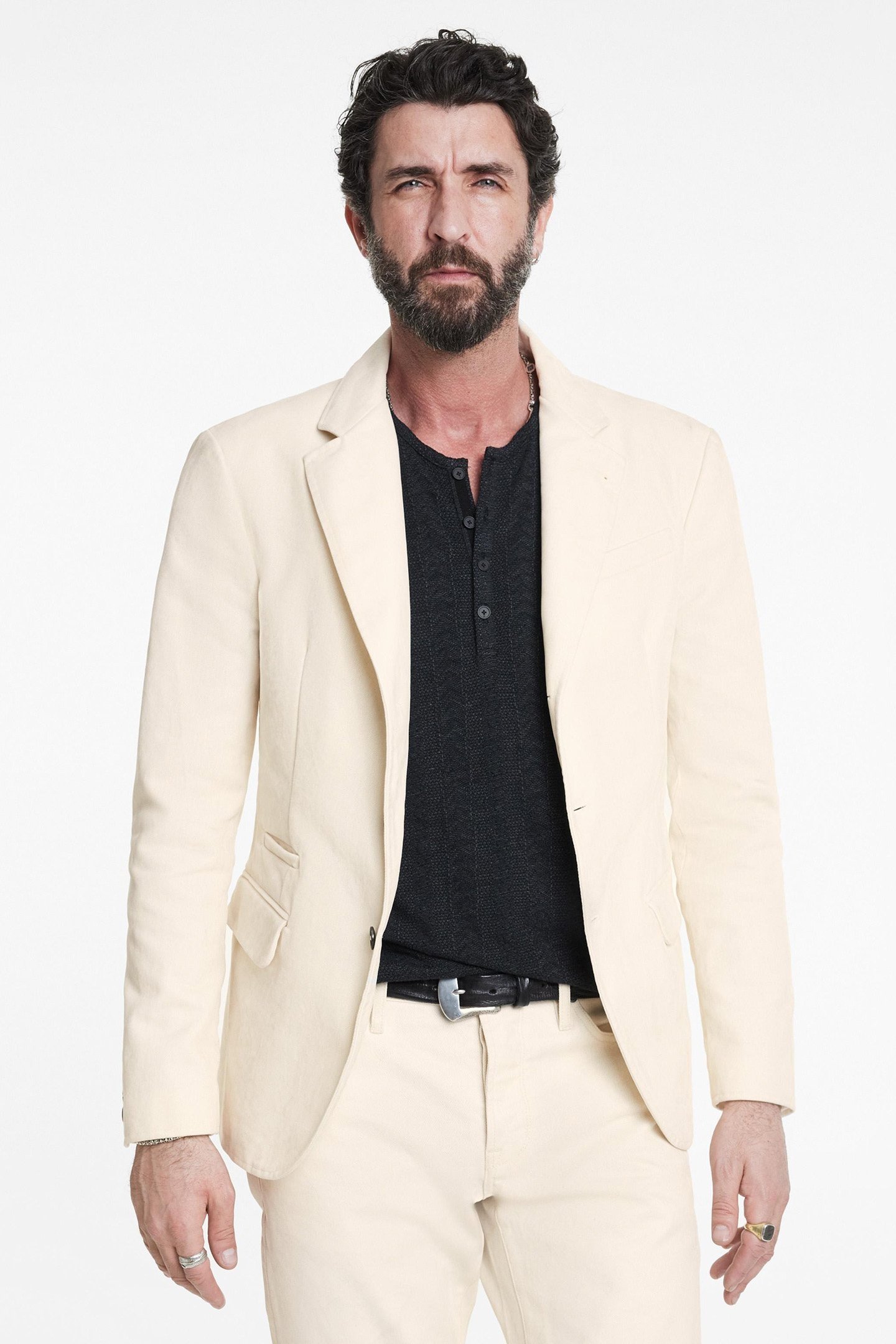 SLIM FIT NOTCH LAPEL JACKET MARBLE 1