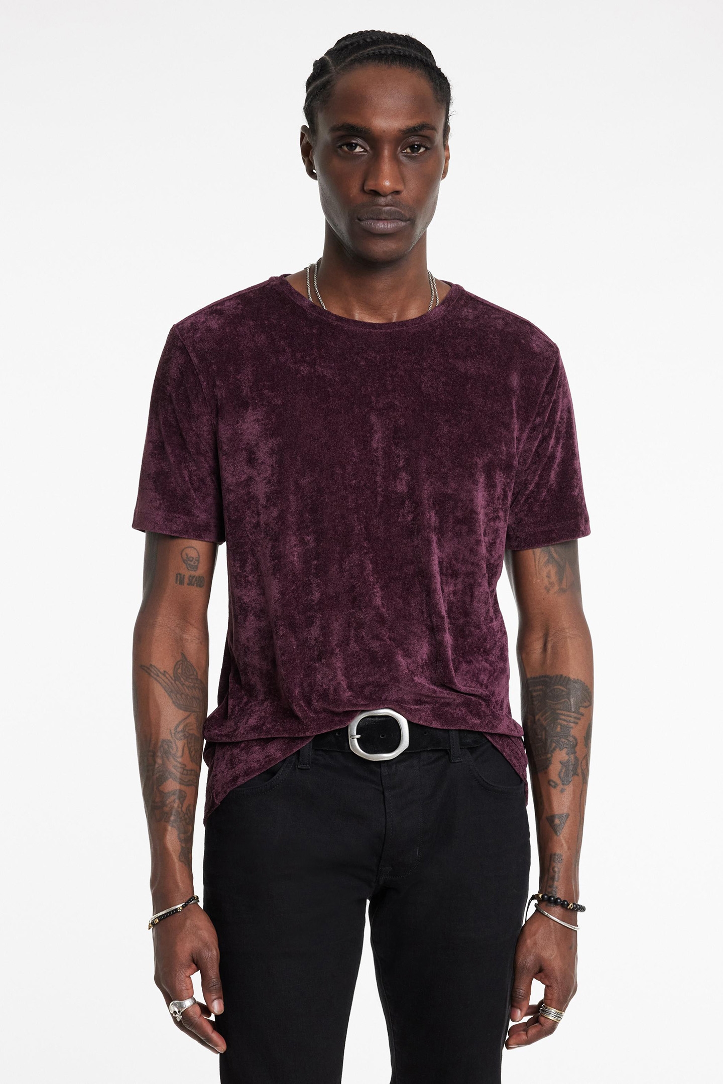 CAMINHA REGULAR FIT SS CREW DARK PLUM 1