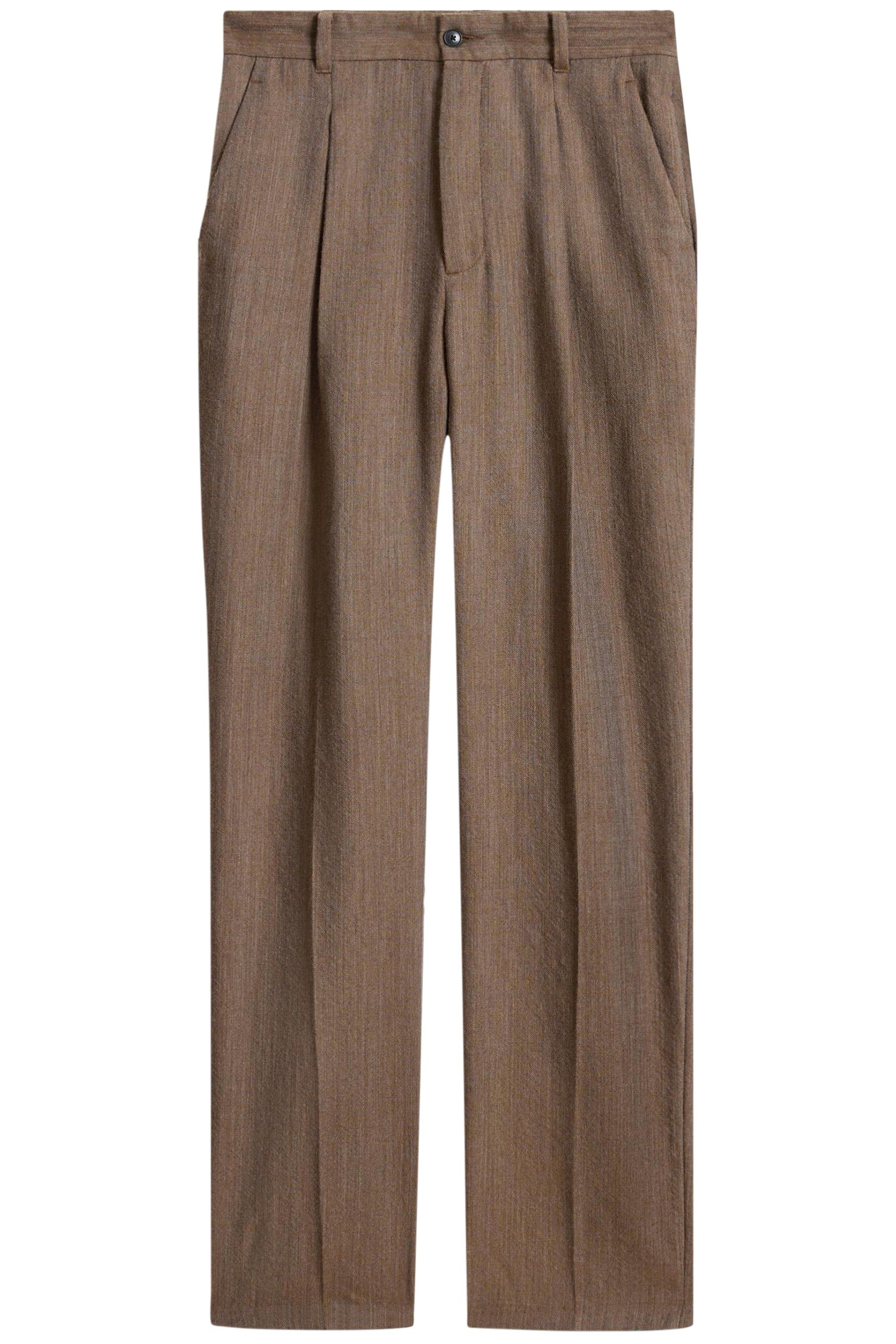 SLIM FIT PLEATED PANTS CHAMOIS 2