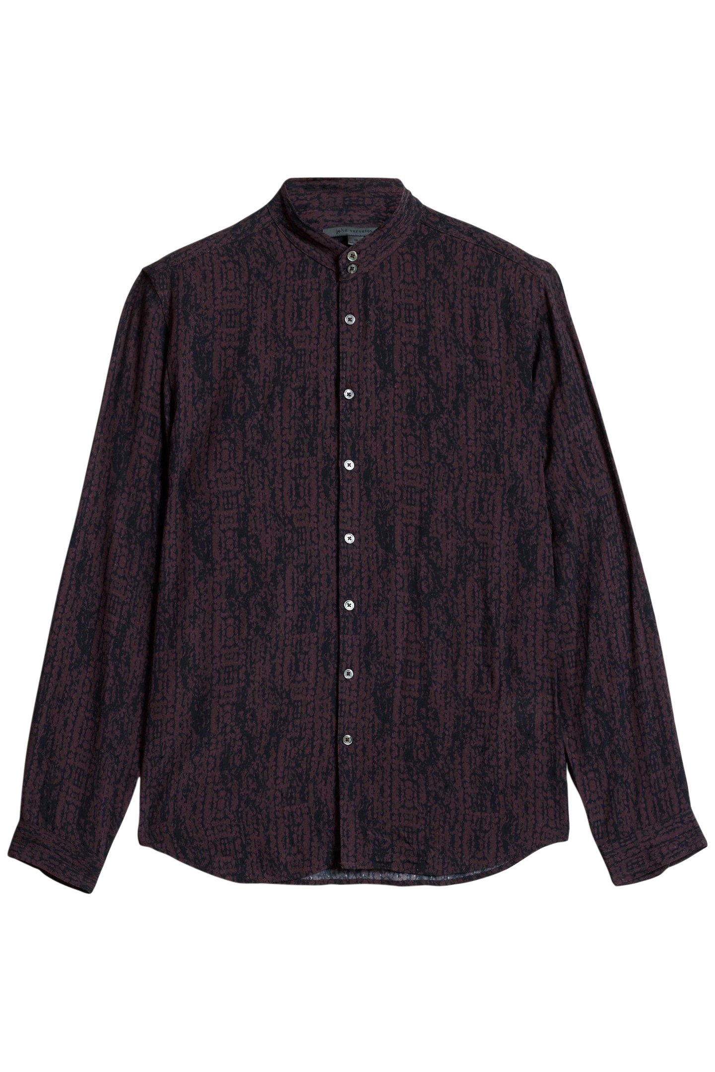 DOUBLE BAND COLLAR SHIRTSWITH SEAM DETAIL DARK PLUM 2