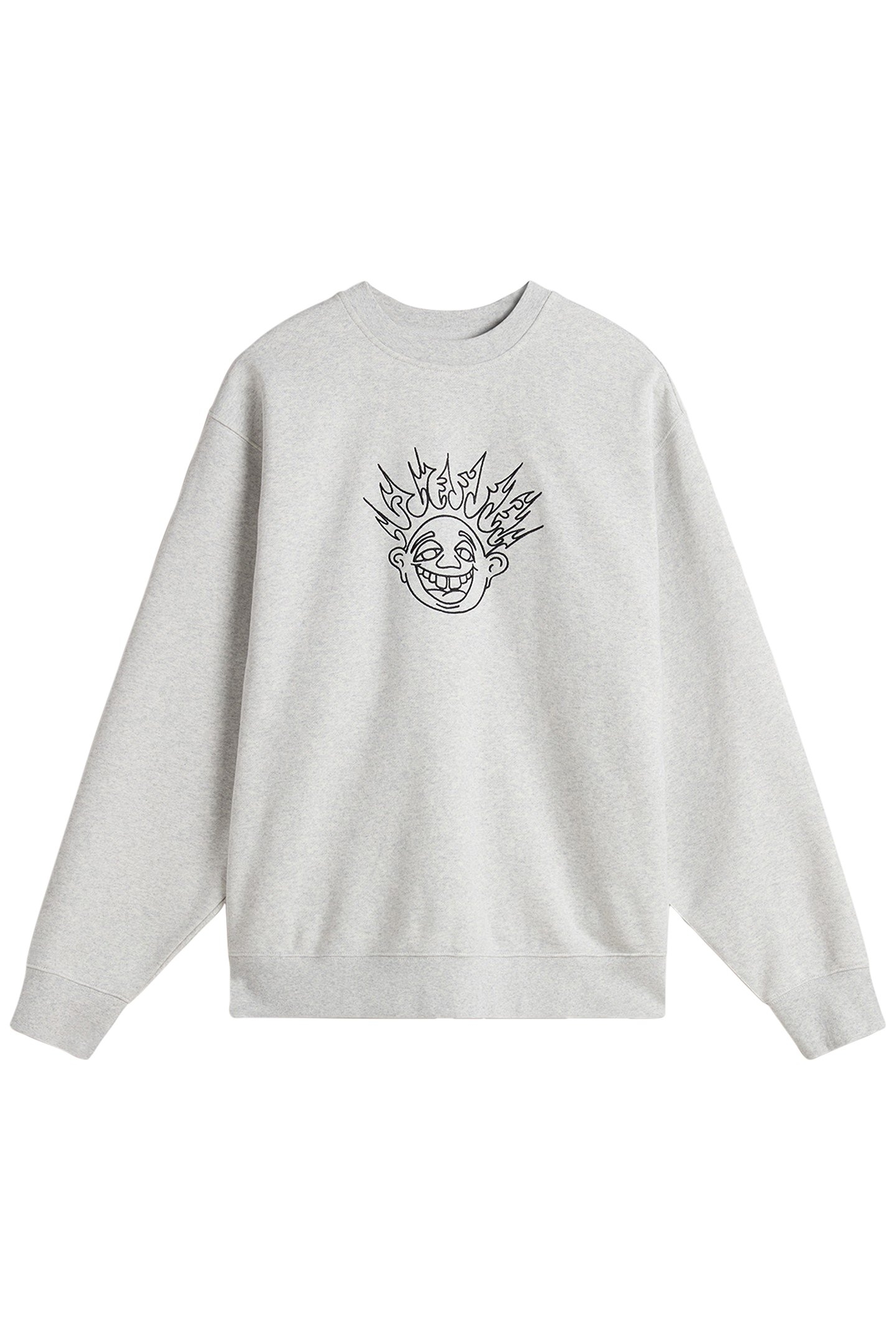 SKATE SMILE SPIKE CREW ASH HEATHER 1