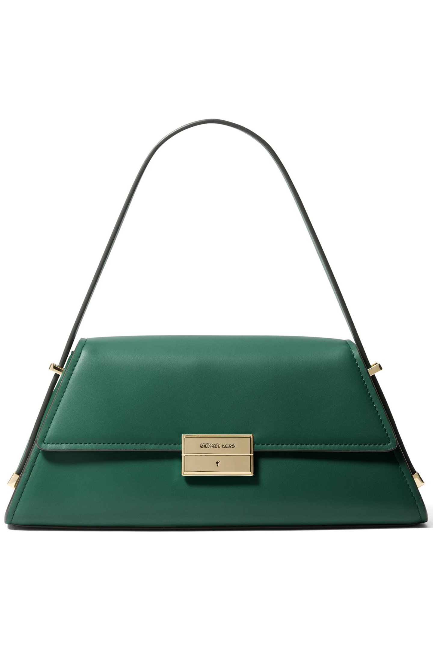 SMALL LEATHER SHOULDER BAG IN GREEN 1