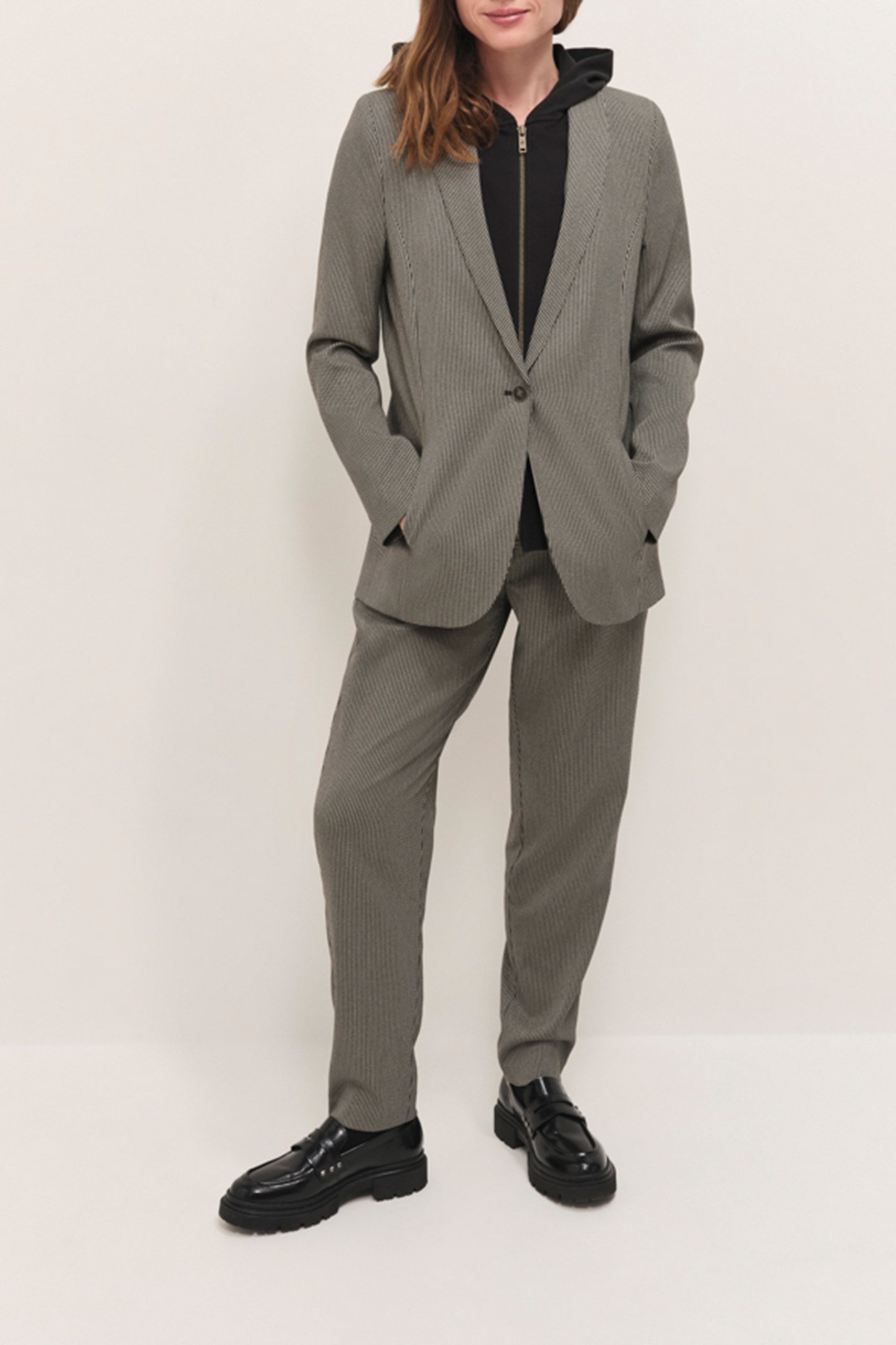 PAVEL - BLACK SUIT TROUSERS WITH HOUNDSTOOTH PATTERN 2