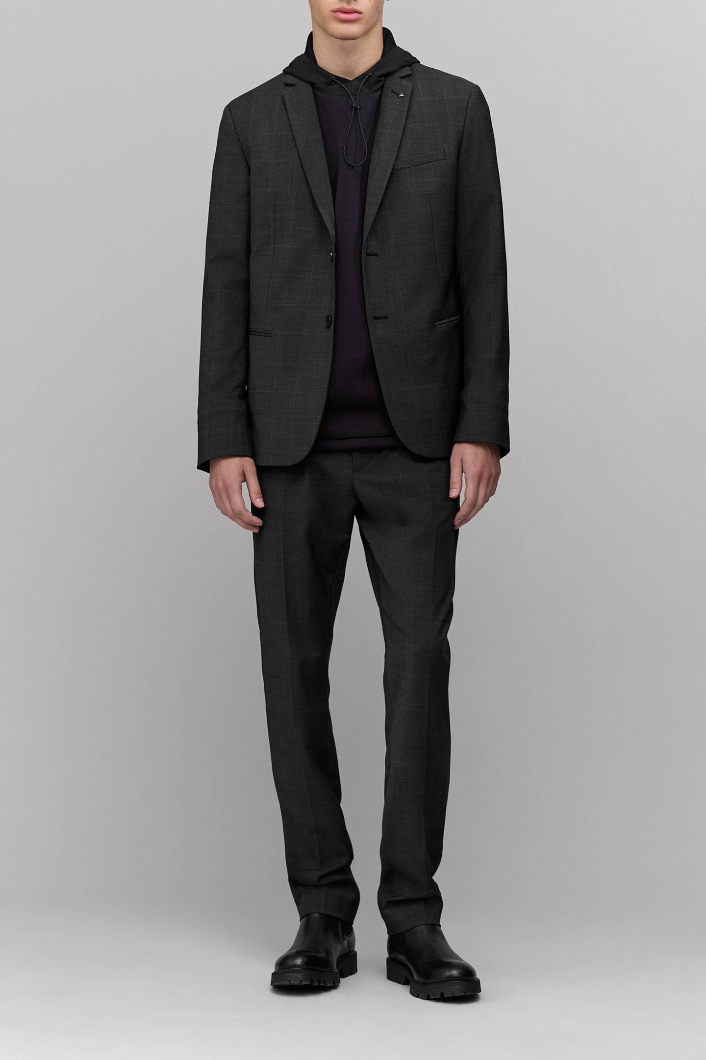 ANTHRACITE CHECK SUIT JACKET 3