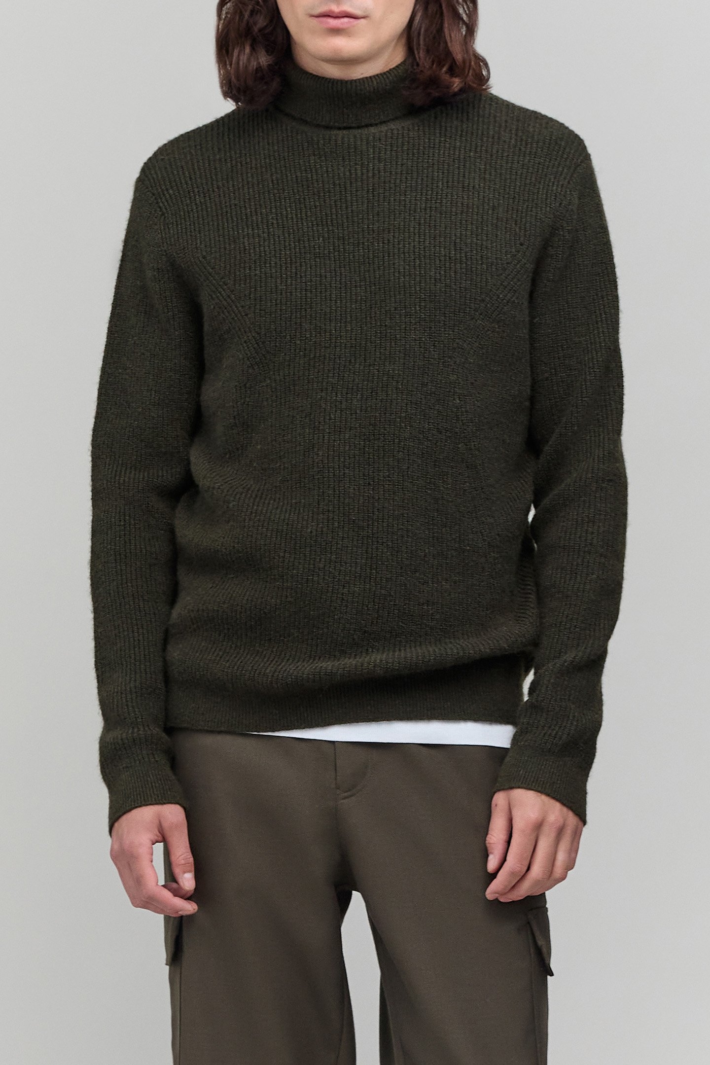 DARK KHAKI TURTLENECK JUMPER 1
