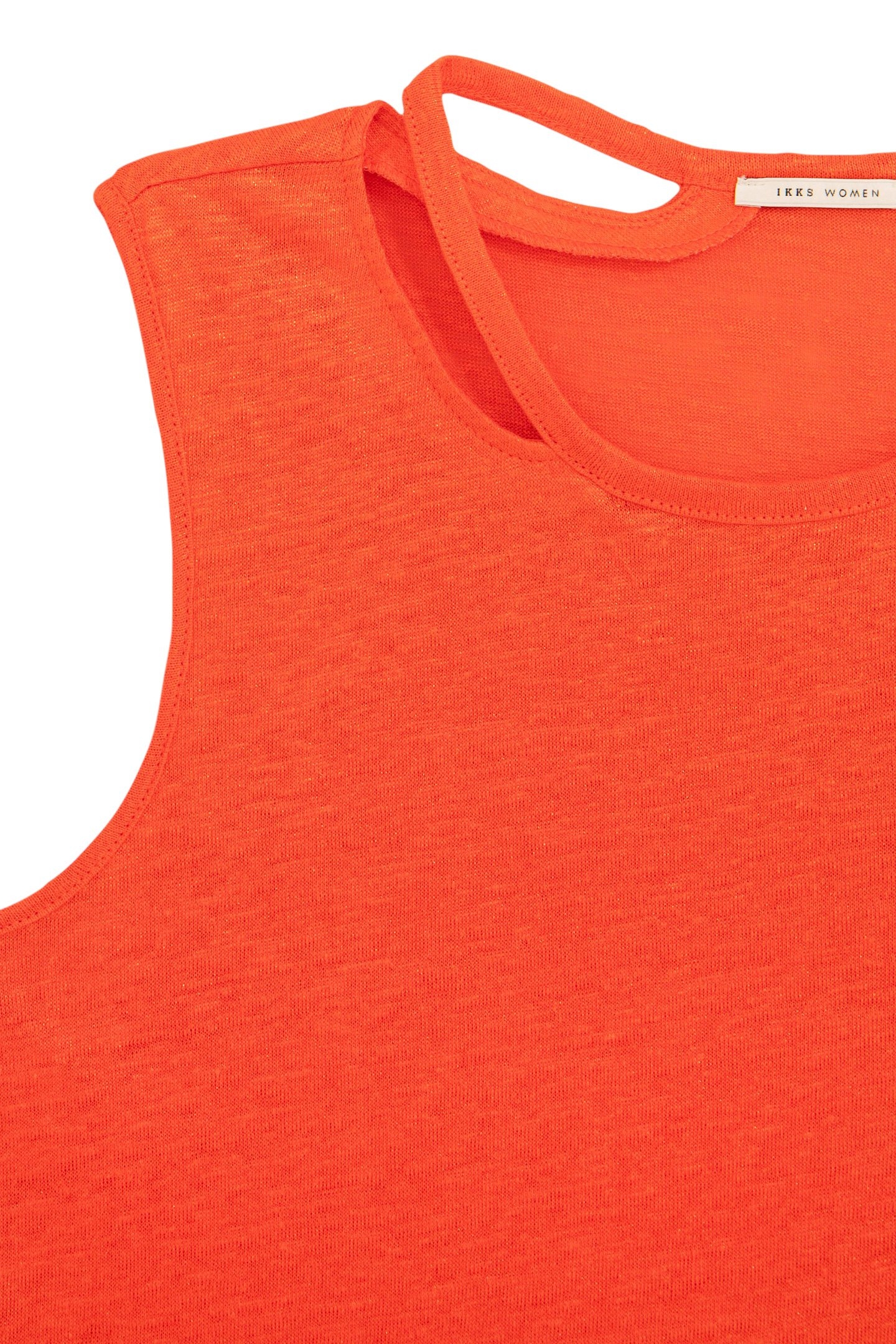 IRIDESCENT LINEN KNIT ASYMMETRICAL MELON TEE-SHIRT 7