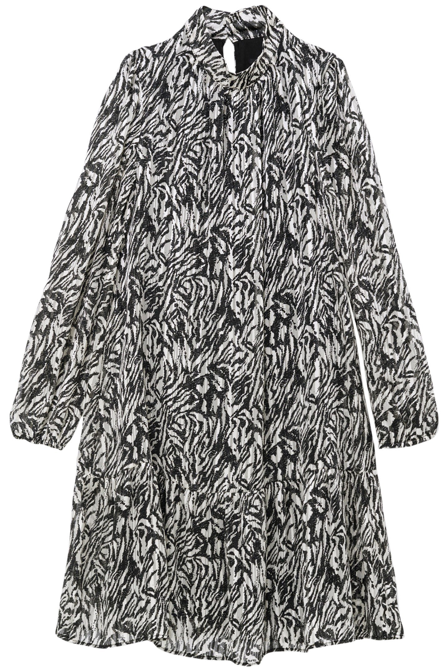 IVORY LUREX ZEBRA PRINT DRESS 4