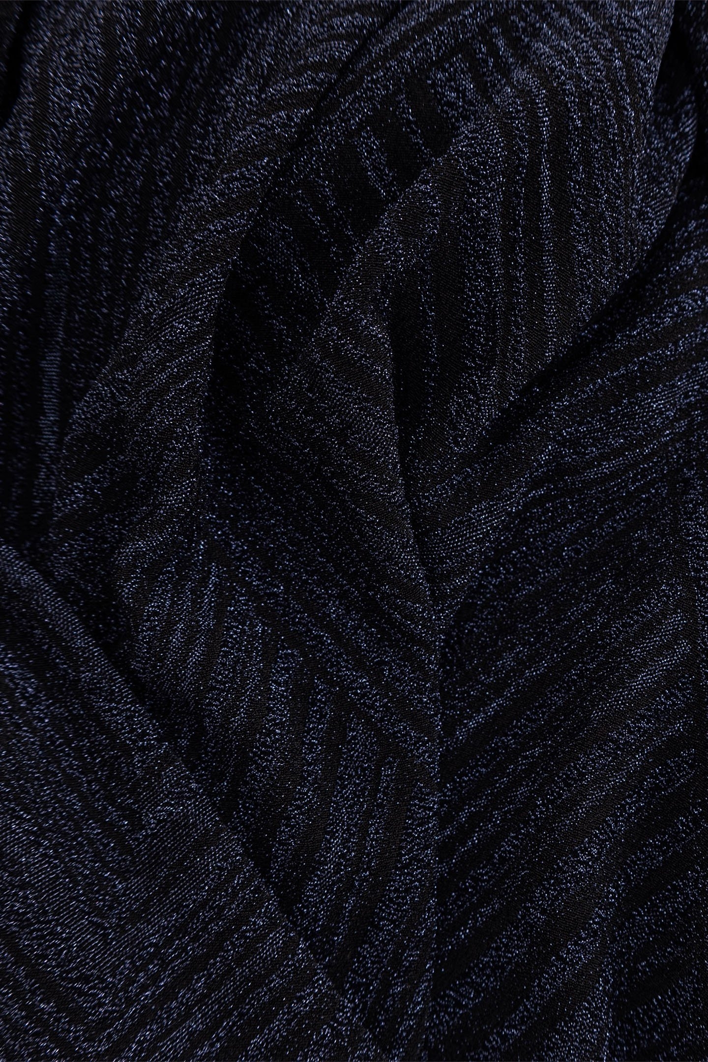 NAVY METALLIC KNIT DRAPED DRESS 8