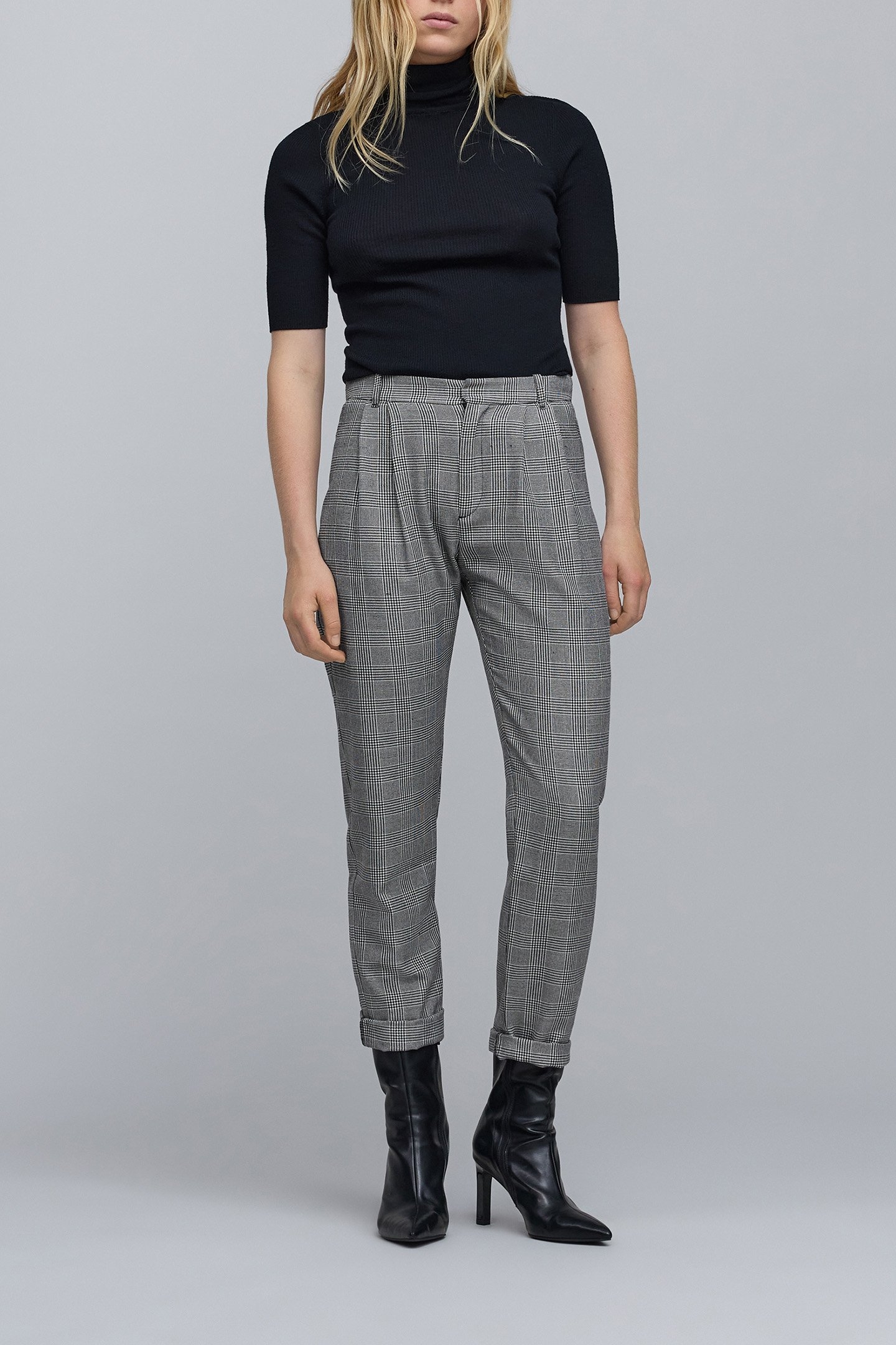 PRINCE OF WALES BLACK SUIT PANTS 3