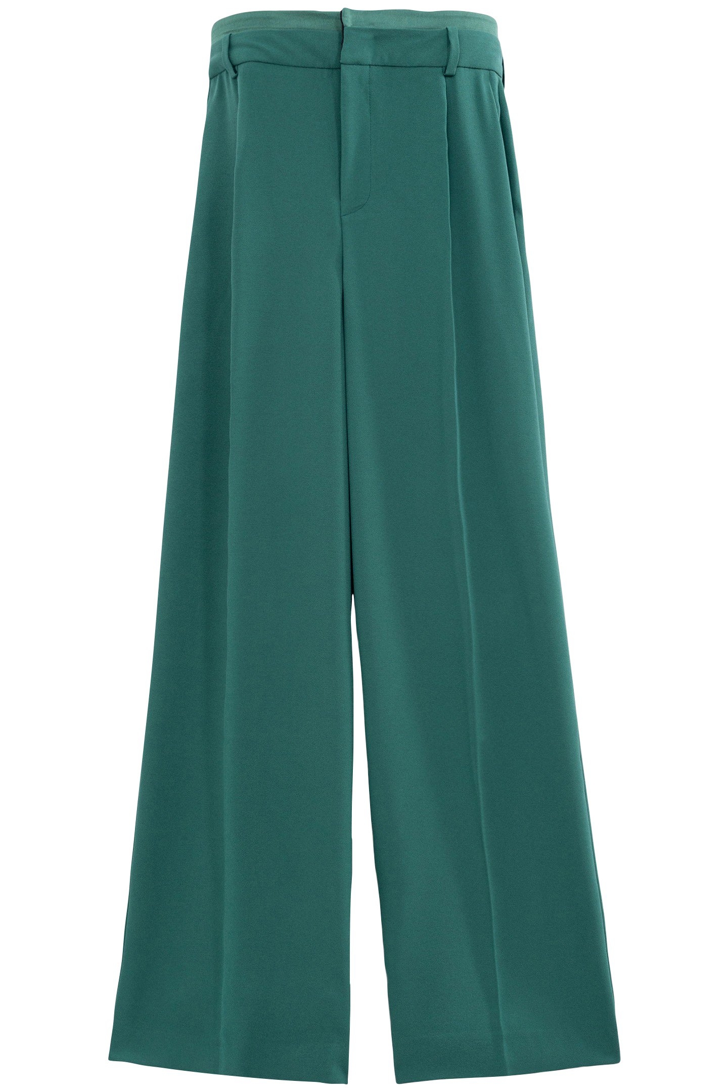 WIDE EMERALD DOUBLE-BREASTED SUIT PANTS 1