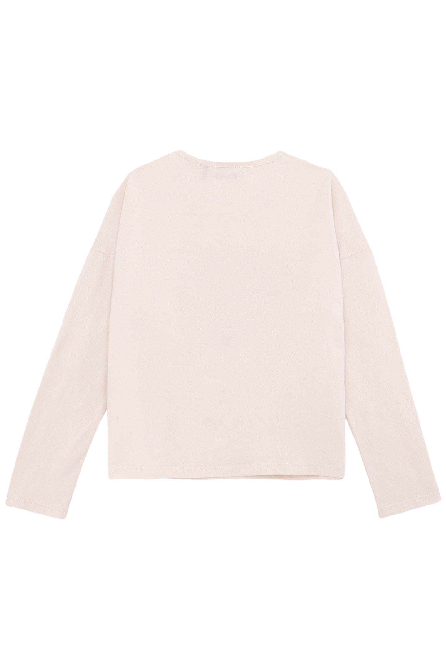 GIRL'S ECRU MESSAGE T-SHIRT WITH GLITTER STARS 2