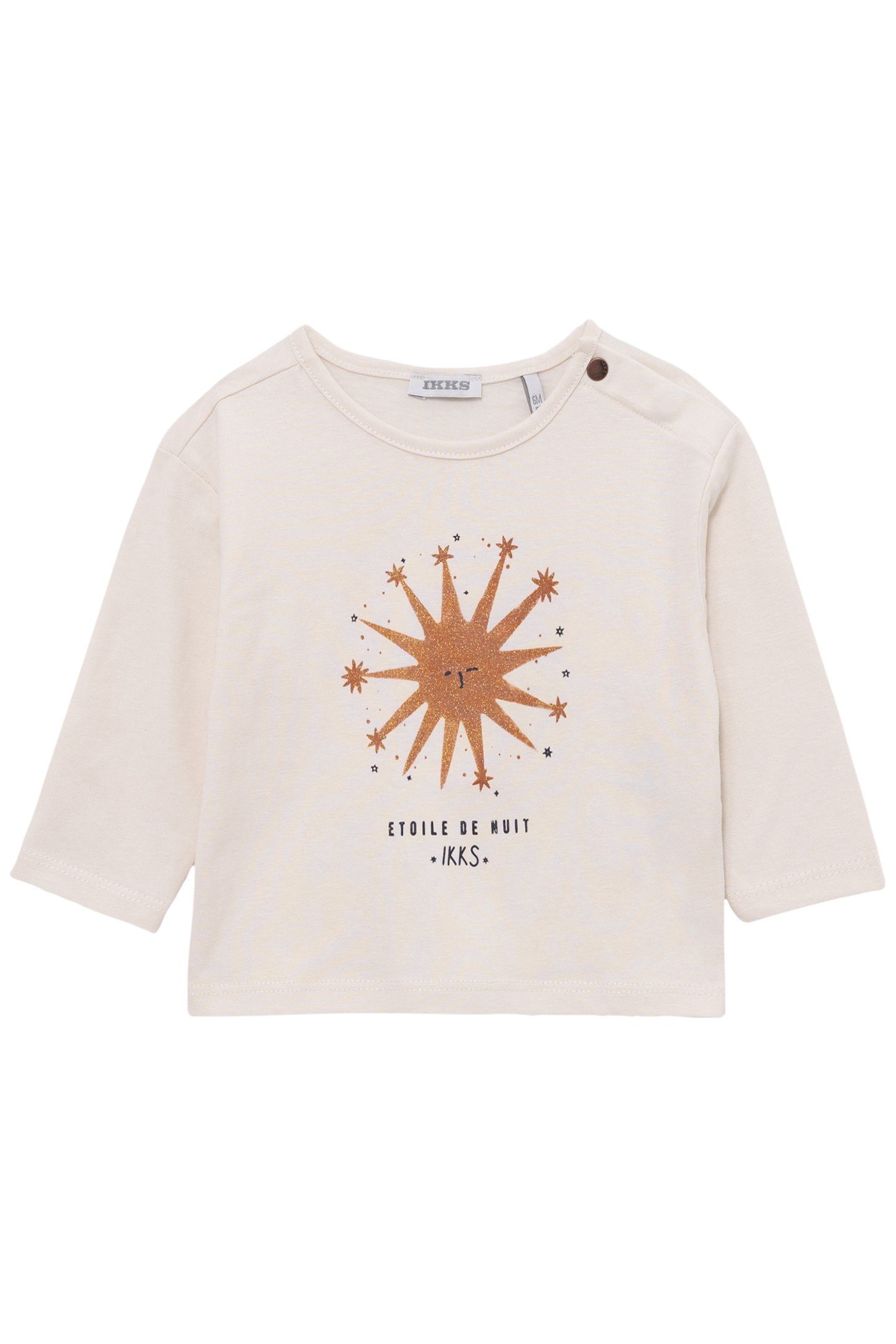 ECRU ORGANIC COTTON NIGHT STAR T-SHIRT BABY GIRL 1