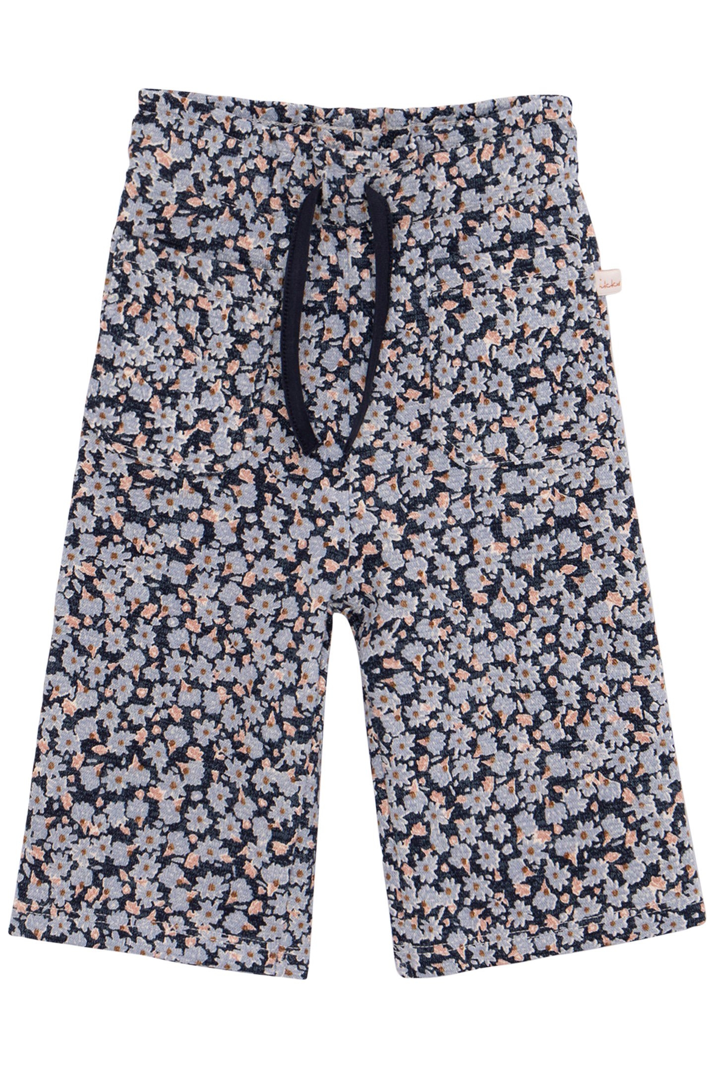 ORGANIC COTTON NAVY PANTS LAVENDER FLOWERS BABY GIRL 1