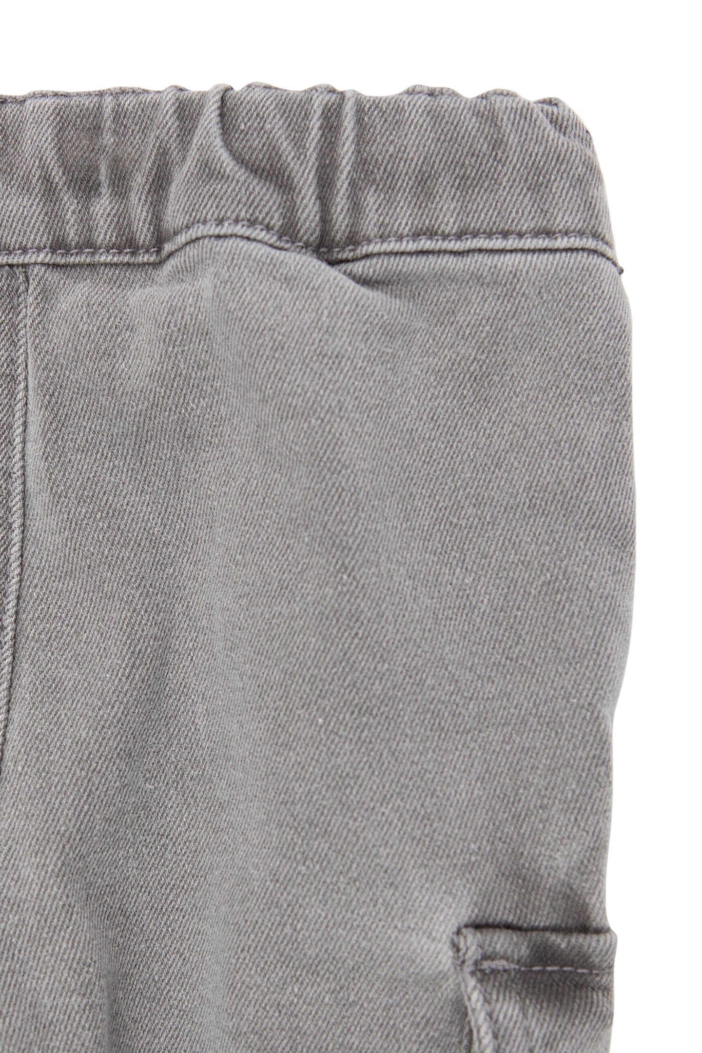 BATTLE GREY ELASTIC WAIST JEANS BABY BOY 4