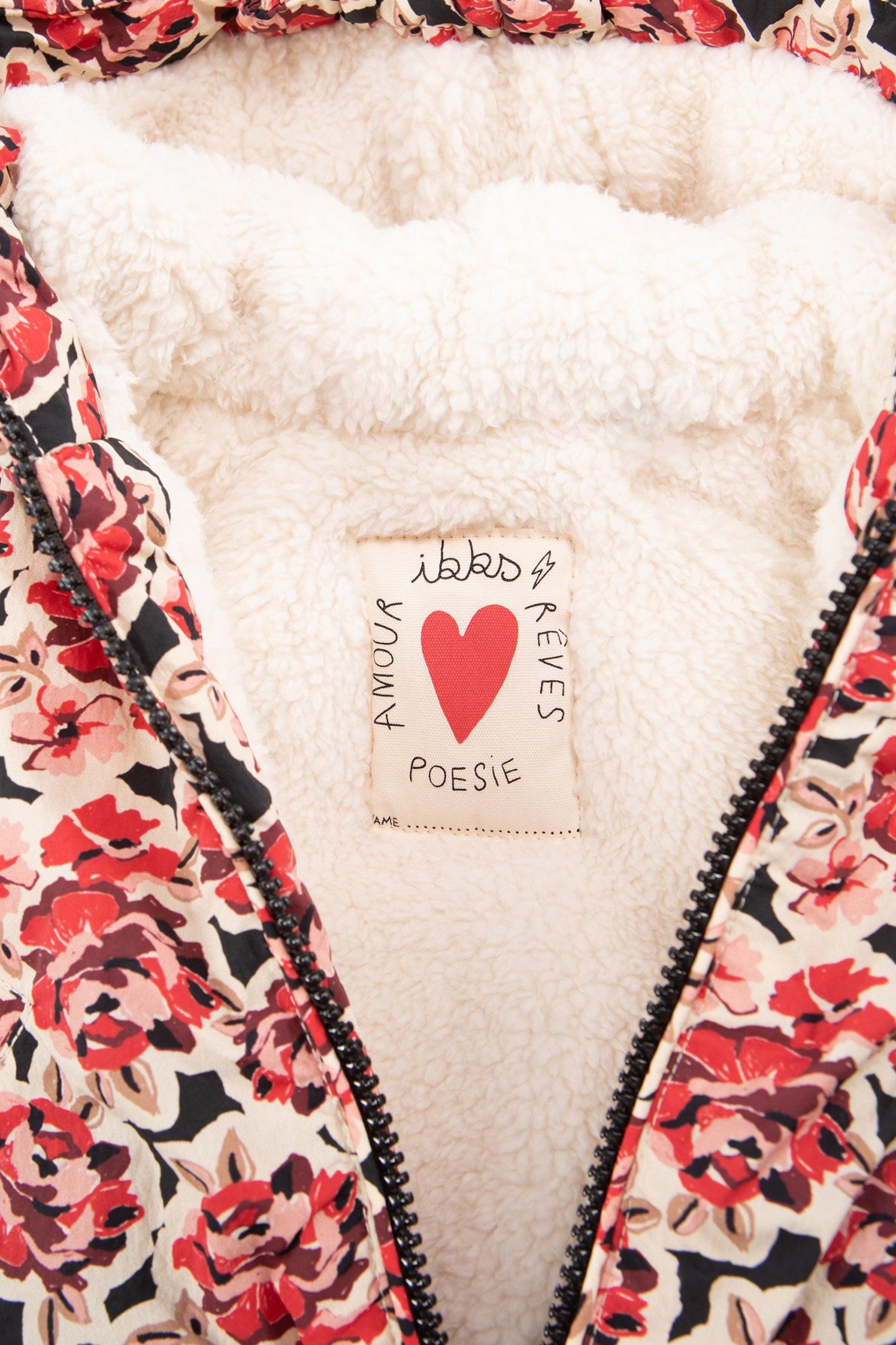 BABY GIRL MAXI PINK PRINT BLACK PADDED JACKET 7