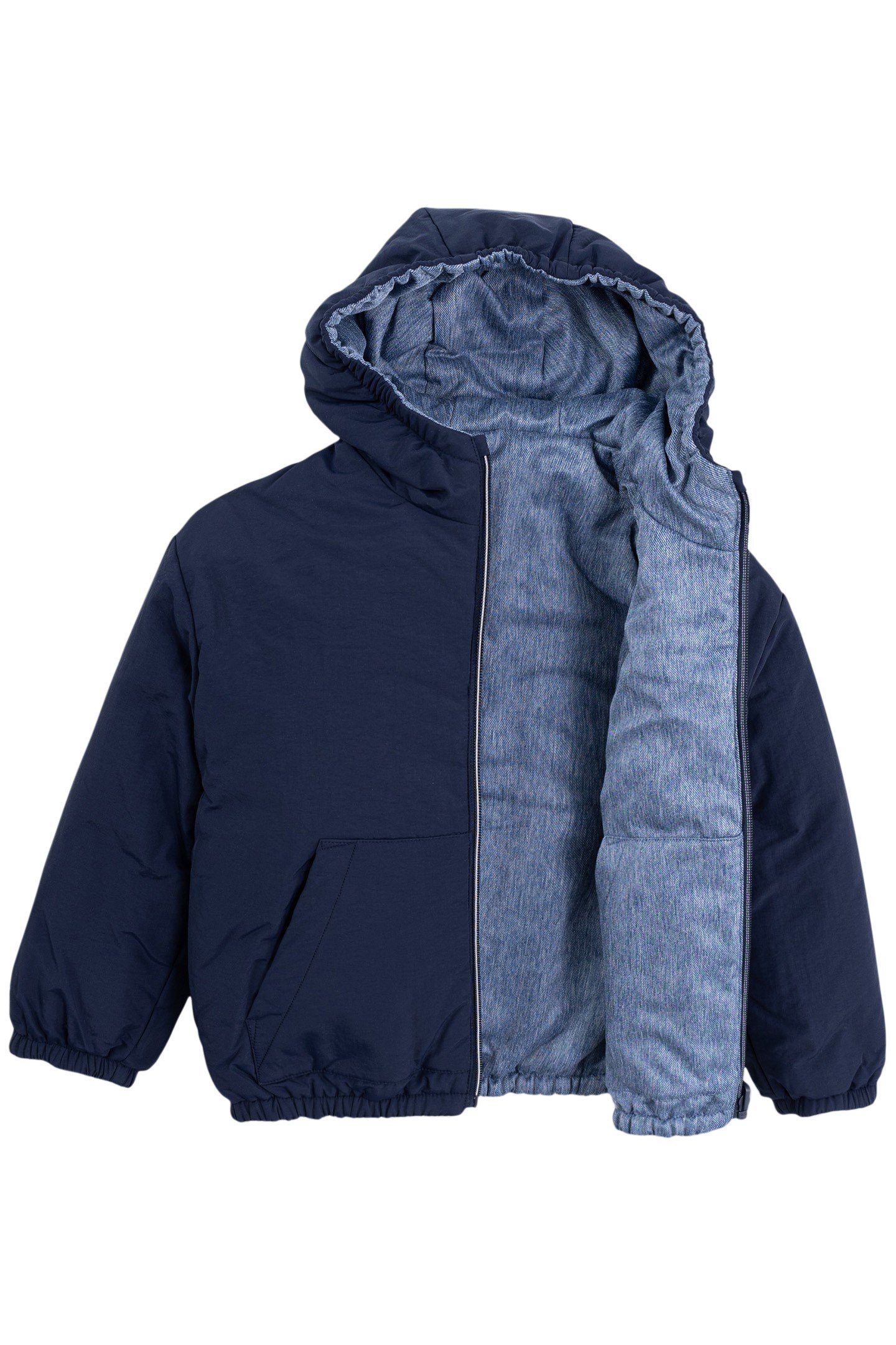 BOY'S REVERSIBLE NYLON DENIM AND NAVY JACKET 4