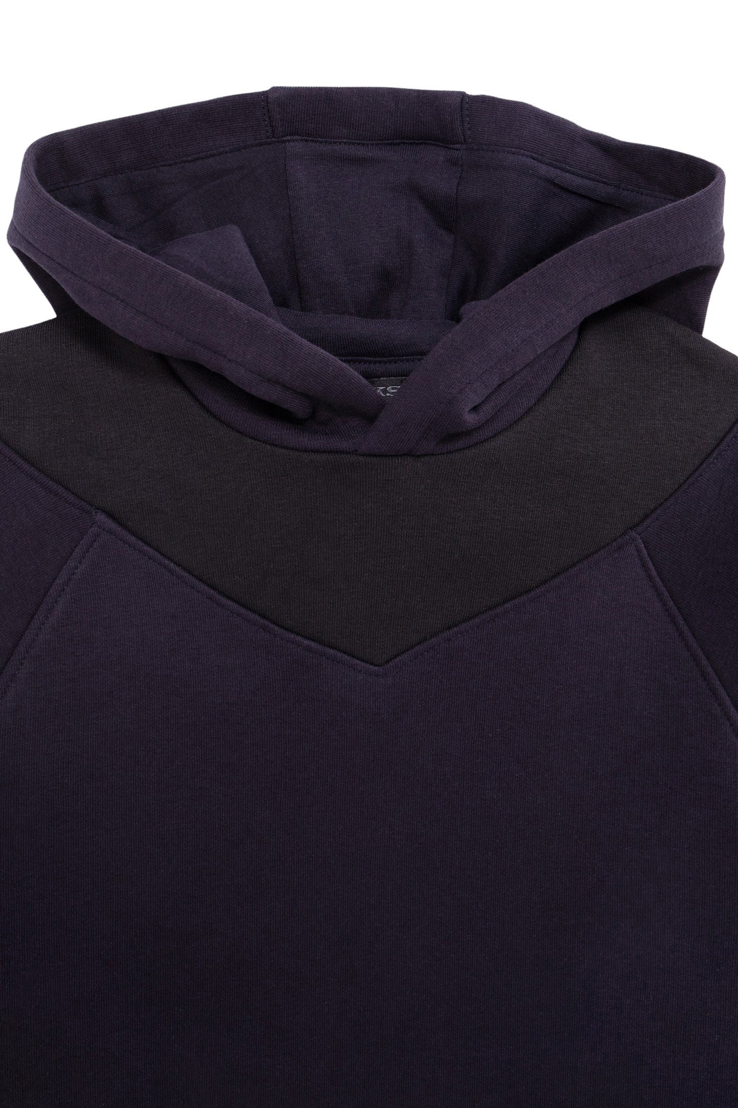 GIRL'S NAVY ORGANIC COTTON BLACK CUT-OUT SWEATSHIRT DRESS 3