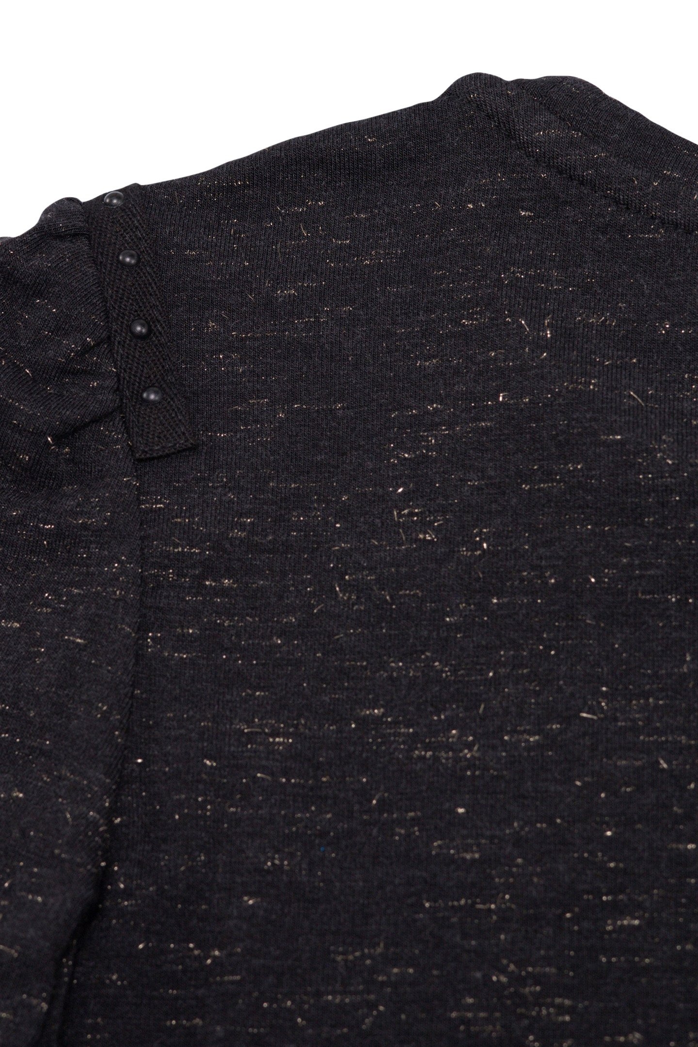 GIRL'S BLACK GLITTER CHEVRON EMBROIDERY T-SHIRT 4