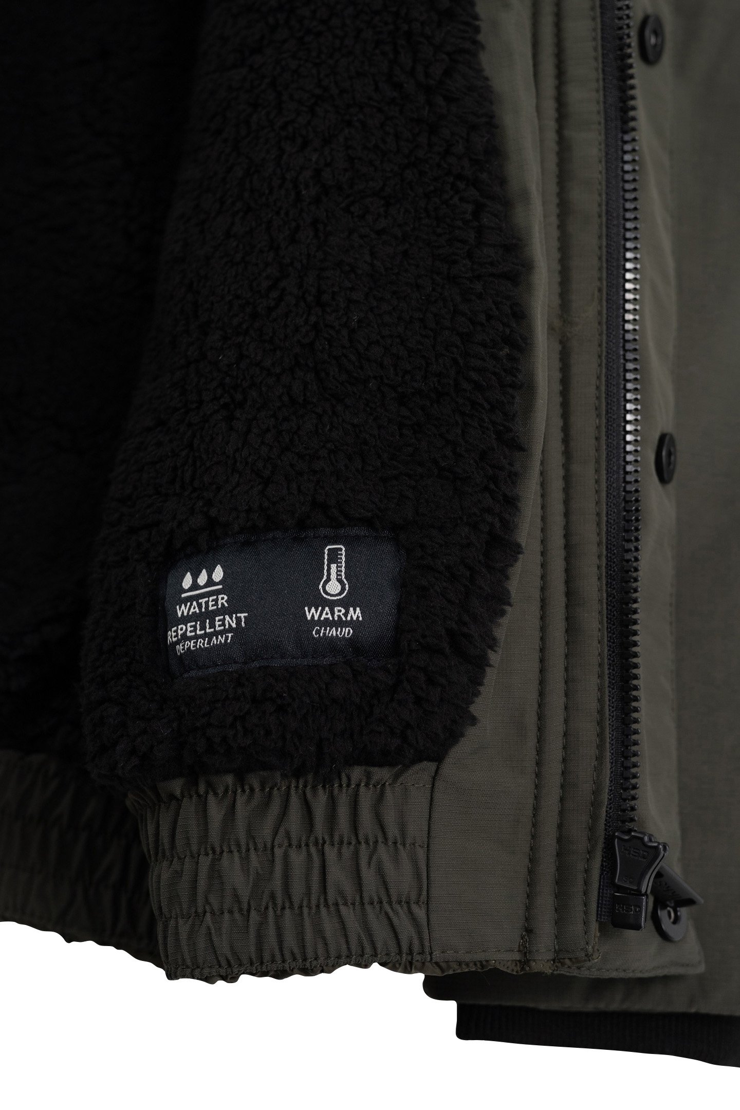 BOY'S KHAKI NYLON HEAT-SEALED HERRINGBONE JACKET 6