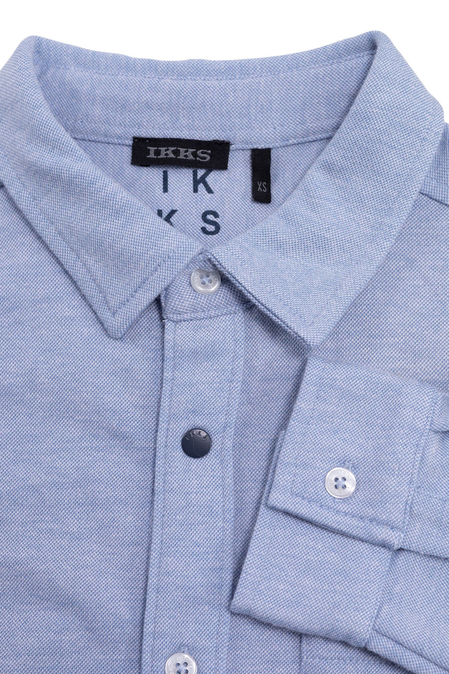 BOY'S BLUE DENIM-EFFECT KNIT SHIRT 4