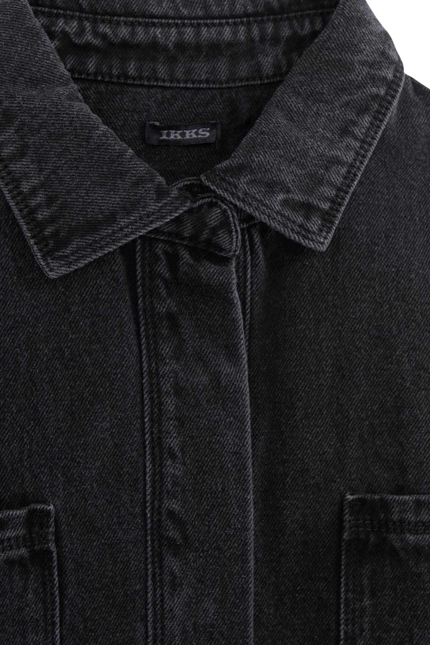 GREY DENIM SHIRT WATERLESS PATCH POCKETS GIRL 5