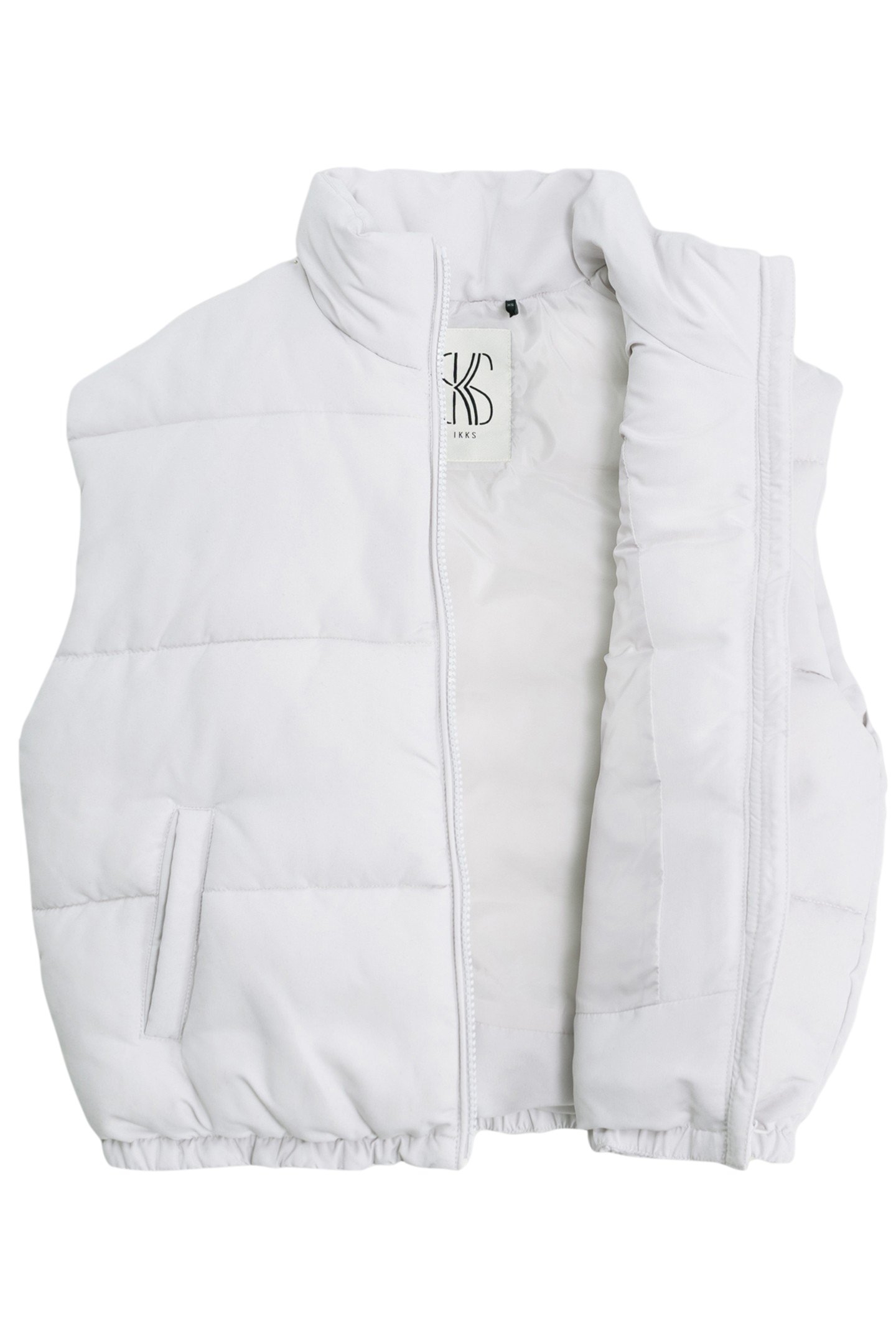 GIRL'S ECRU SLEEVELESS DOWN JACKET 3