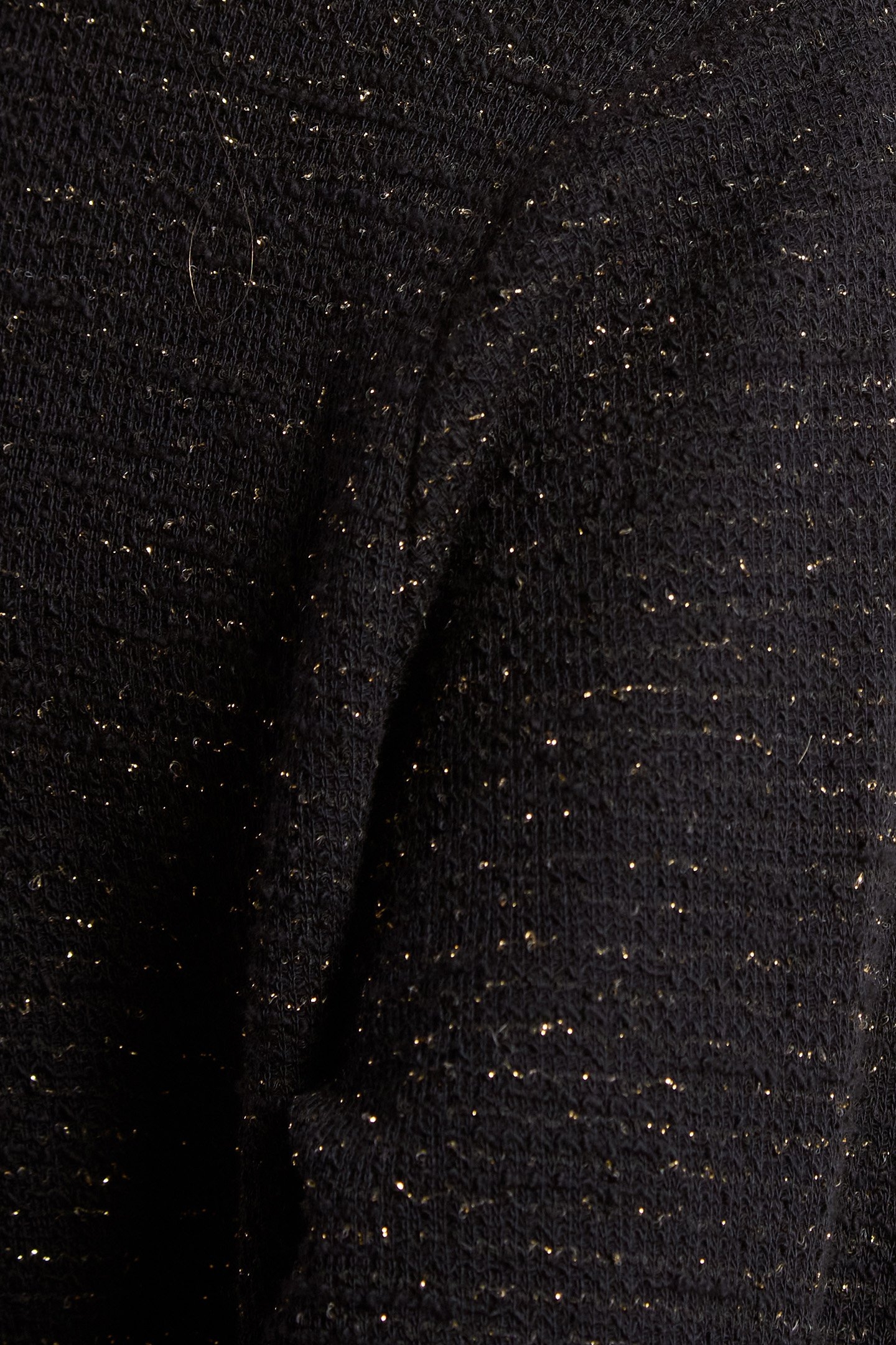 BLACK KNIT DRESS WITH GOLD STRIPES 5