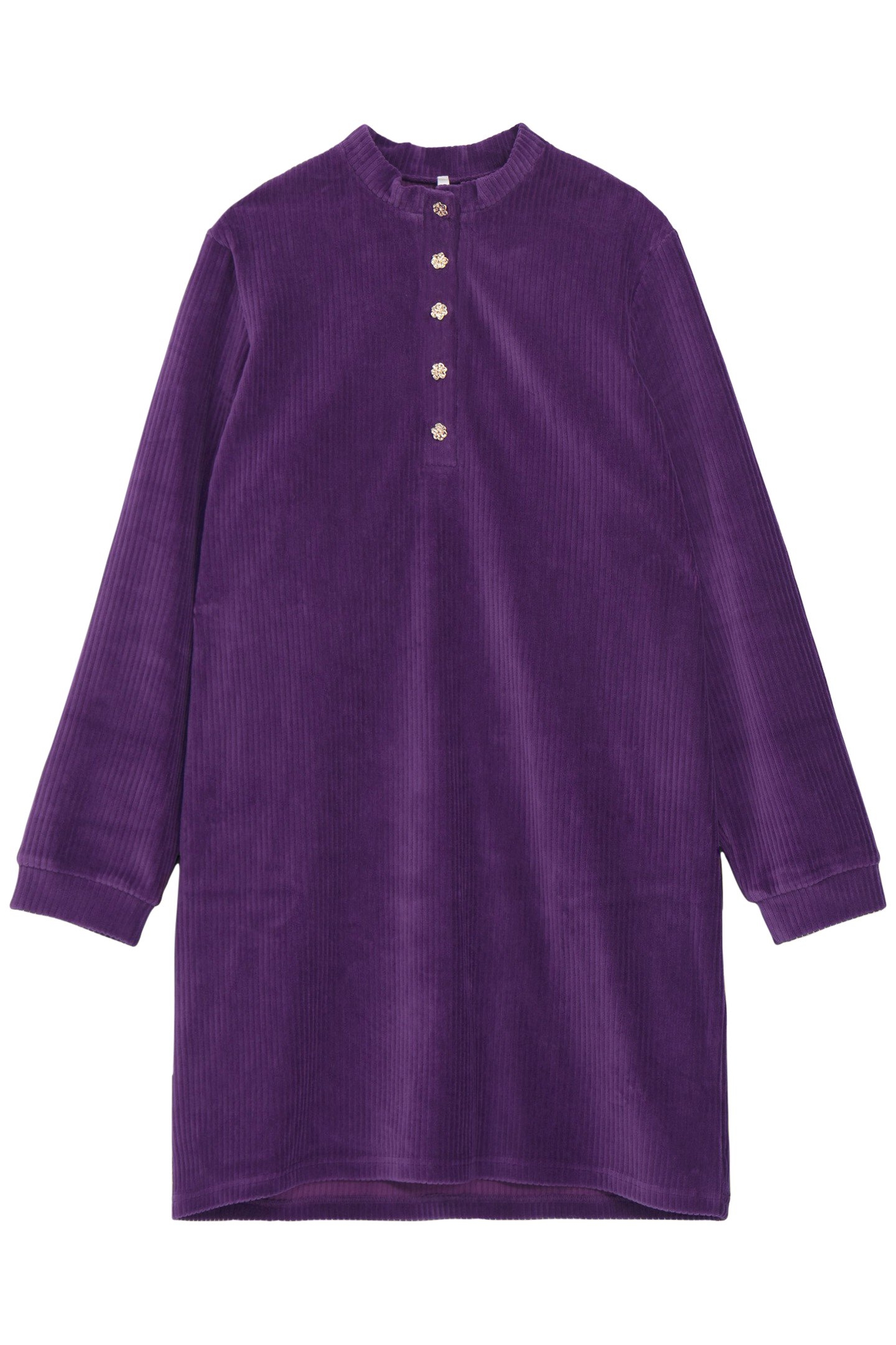 DARK PURPLE CORDUROY DRESS 4