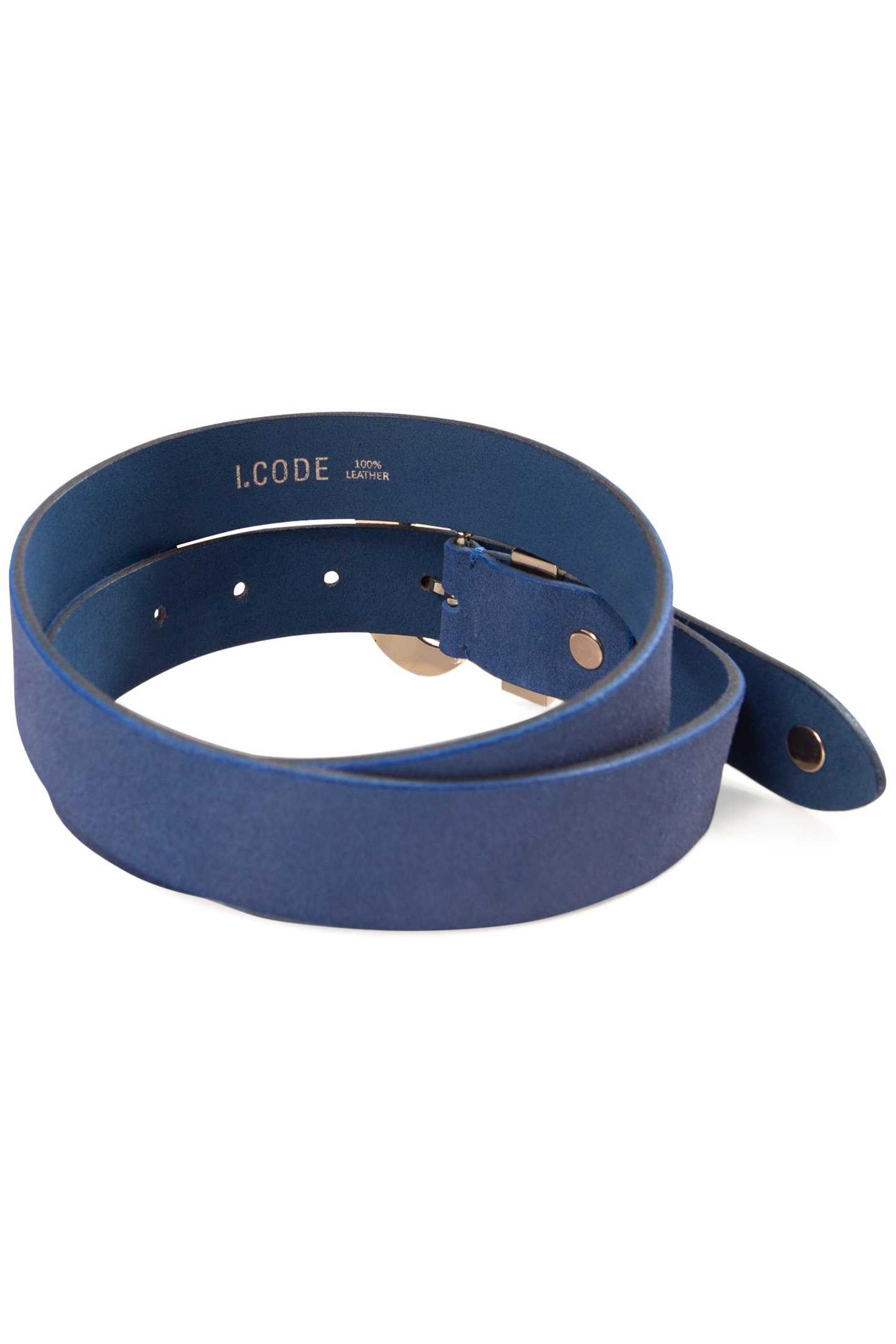 SKY BLUE SUEDE BELT 3