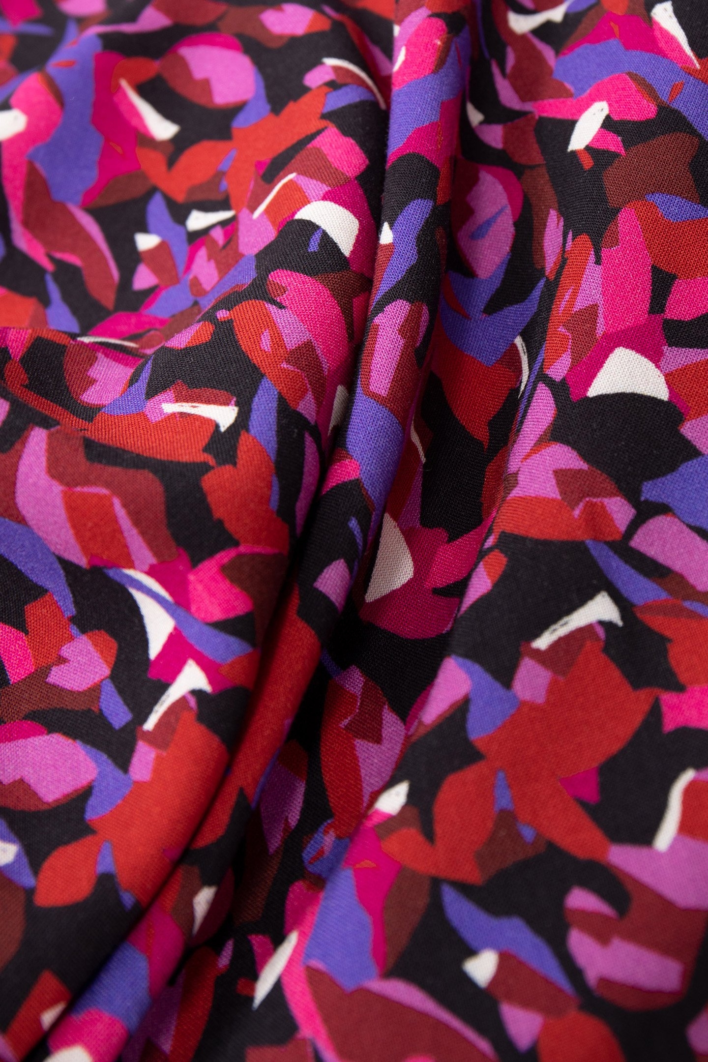 BLACK CAMOUFLAGE PRINT BLOUSE COLOR 7