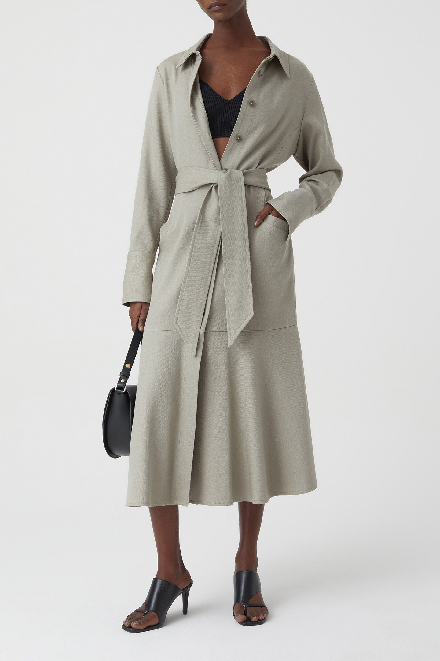TRENCH DRESS DRESSES GREY MARBLE 4