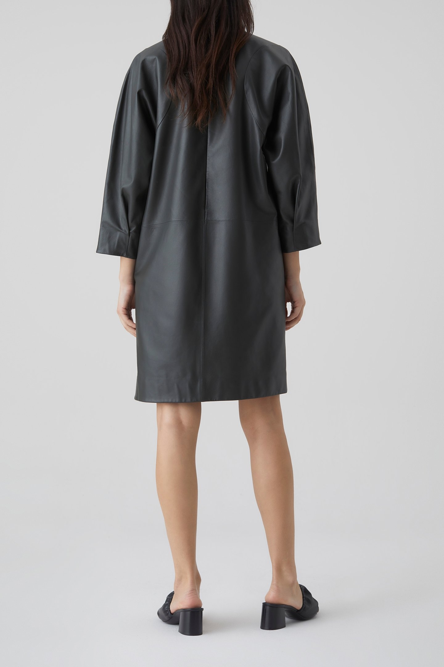 WIDE SLEEVE DRESS DRESSES WASHED BLACK 2