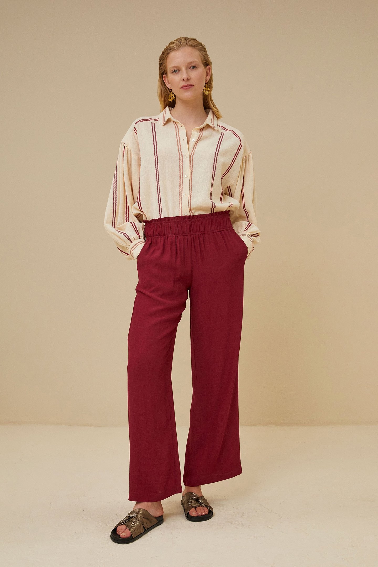 SARAH SHORT ATHIA BLOUSE GRENACHE 1