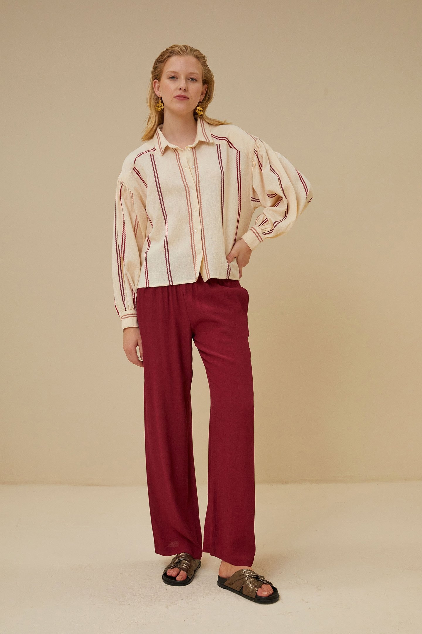 SARAH SHORT ATHIA BLOUSE GRENACHE 5