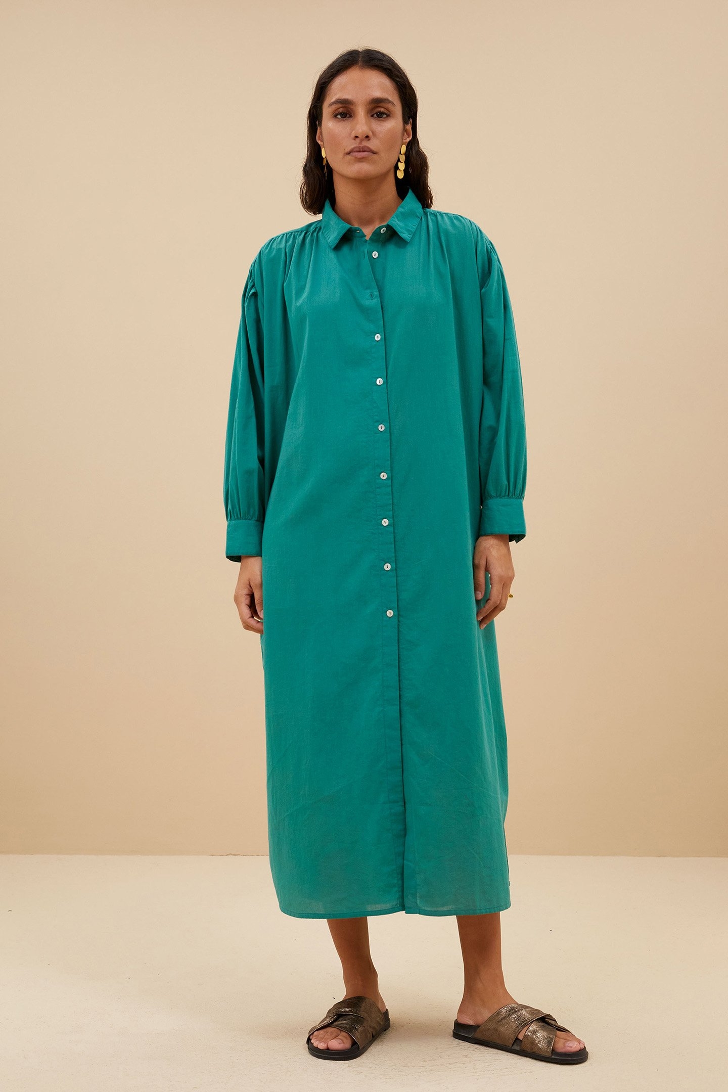 SHIRT DRESS SPRING GREEN 1