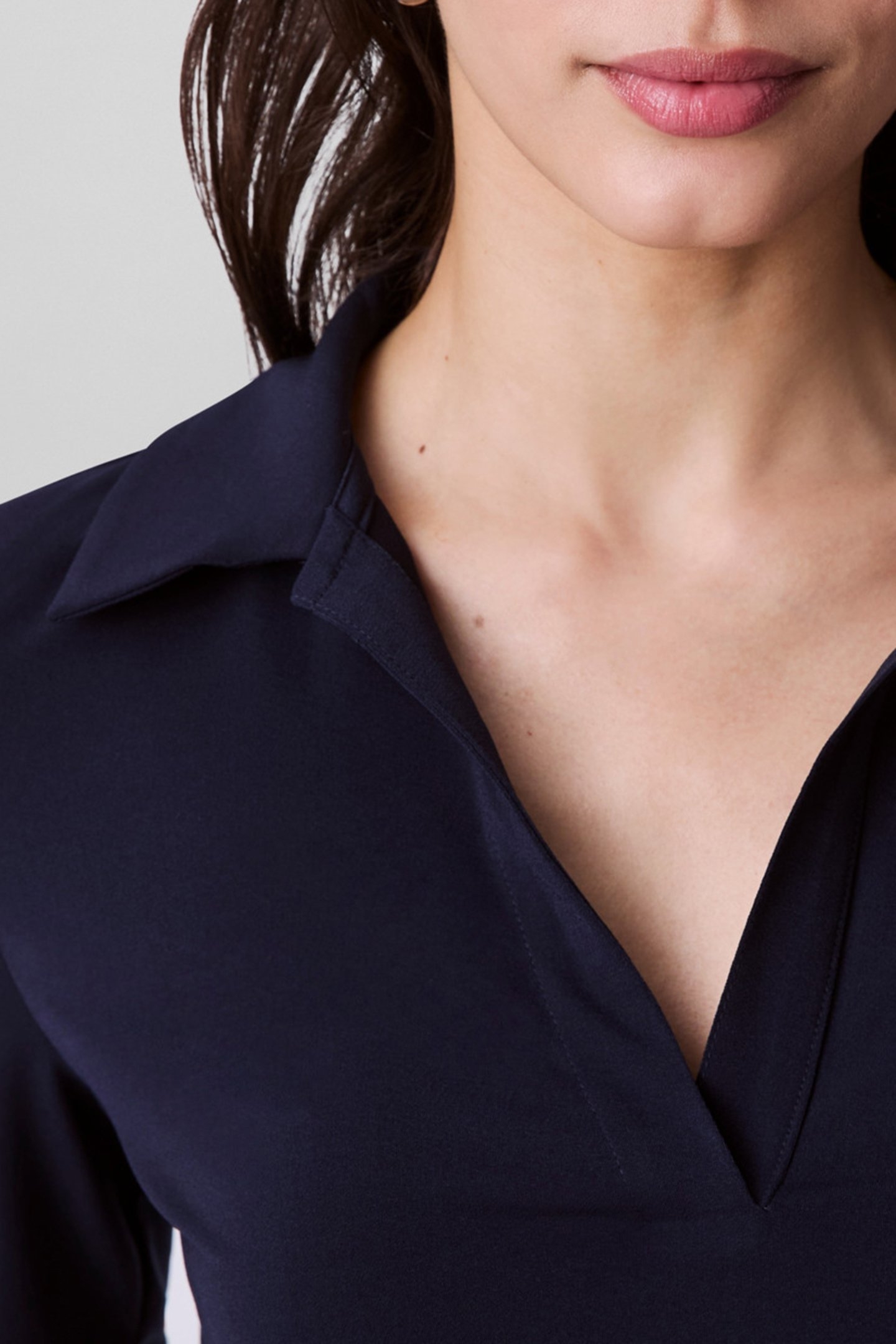 HS CREPE JERSEY SLIM FIT POLO SHIRT DARK SAPPHIRE 5