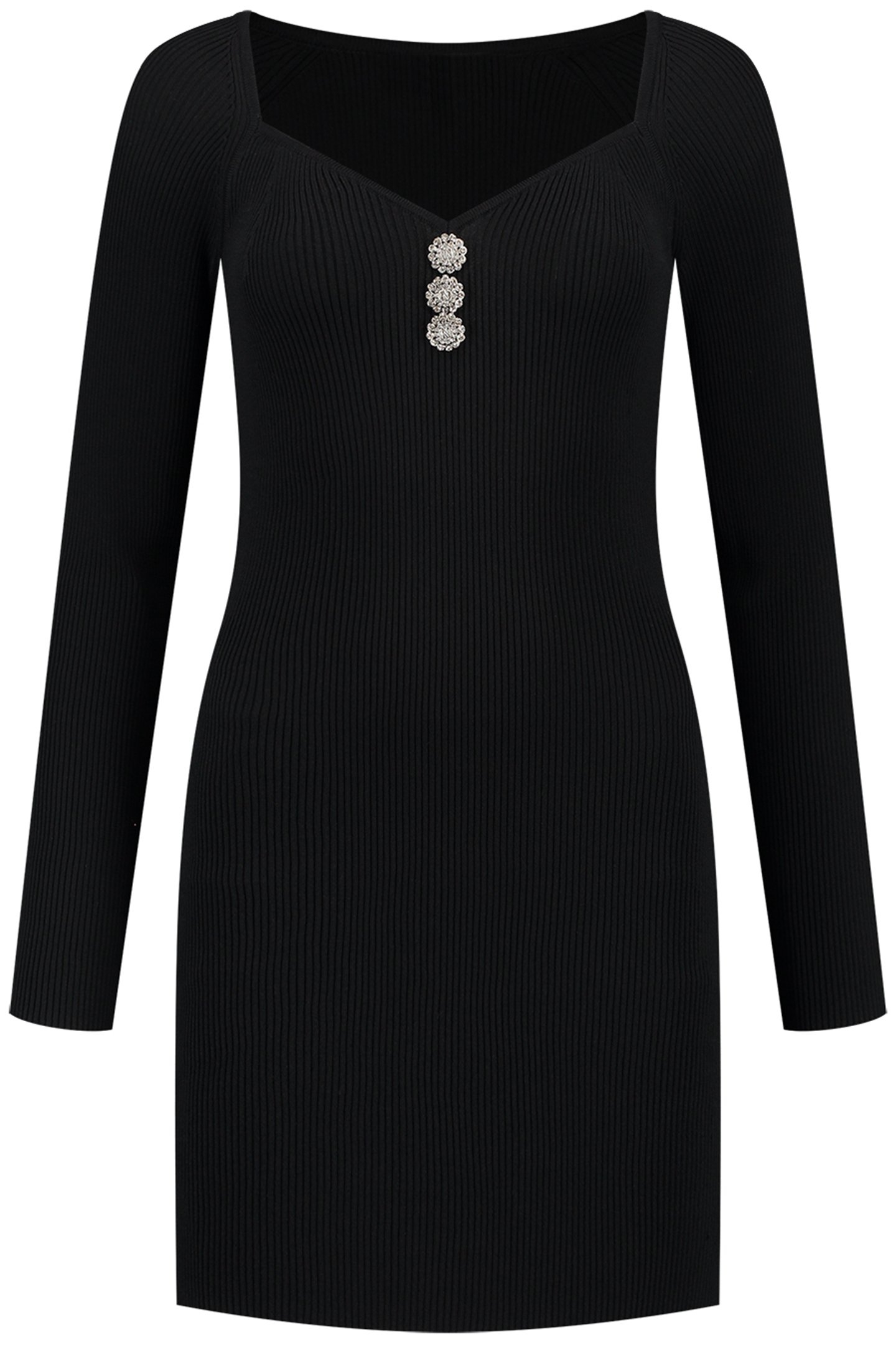 ETNA JOLIE RIB DRESS BLACK 2