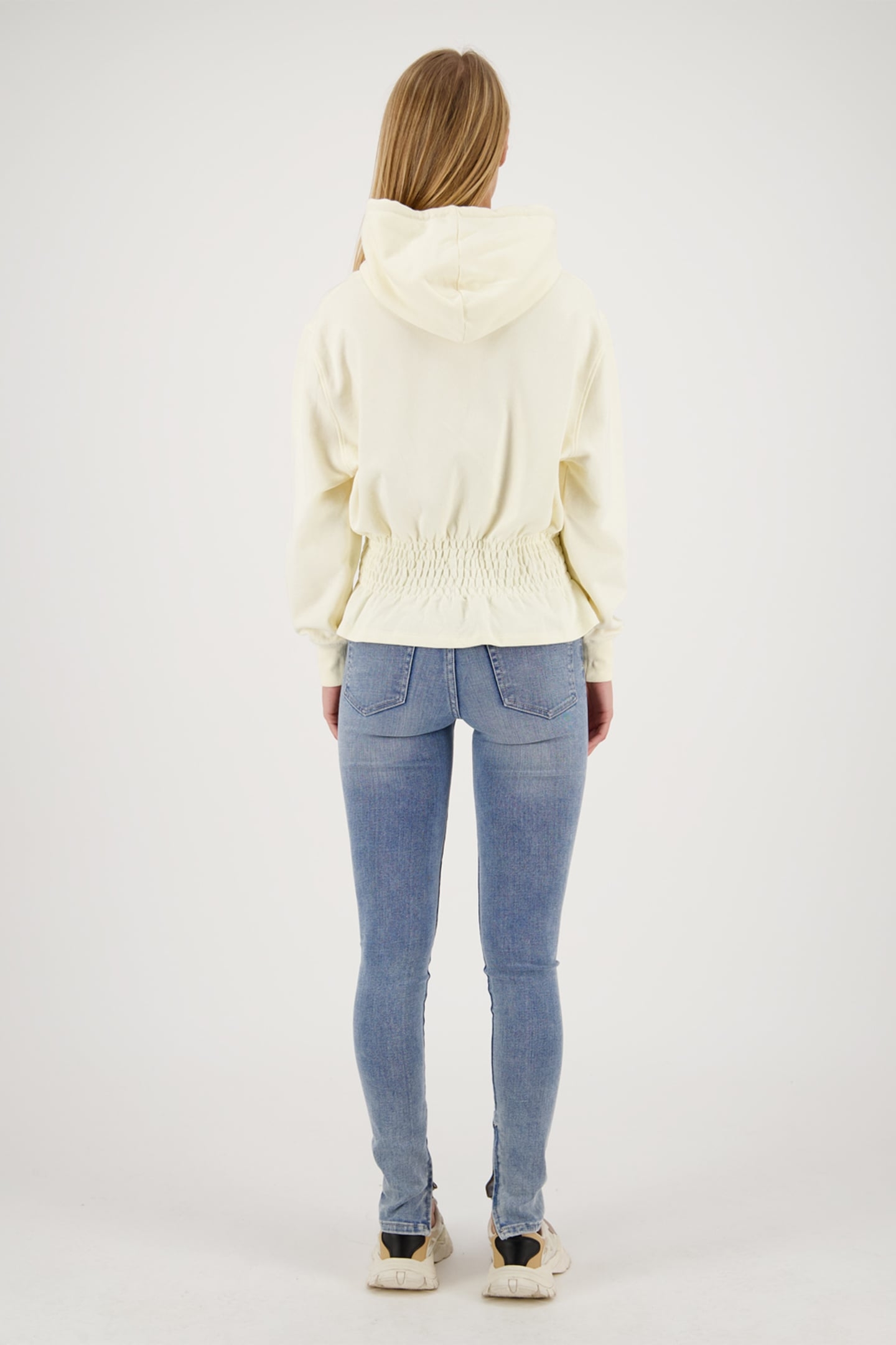 BLOSSOM ZIP JEANS MID BLUE STONE 4