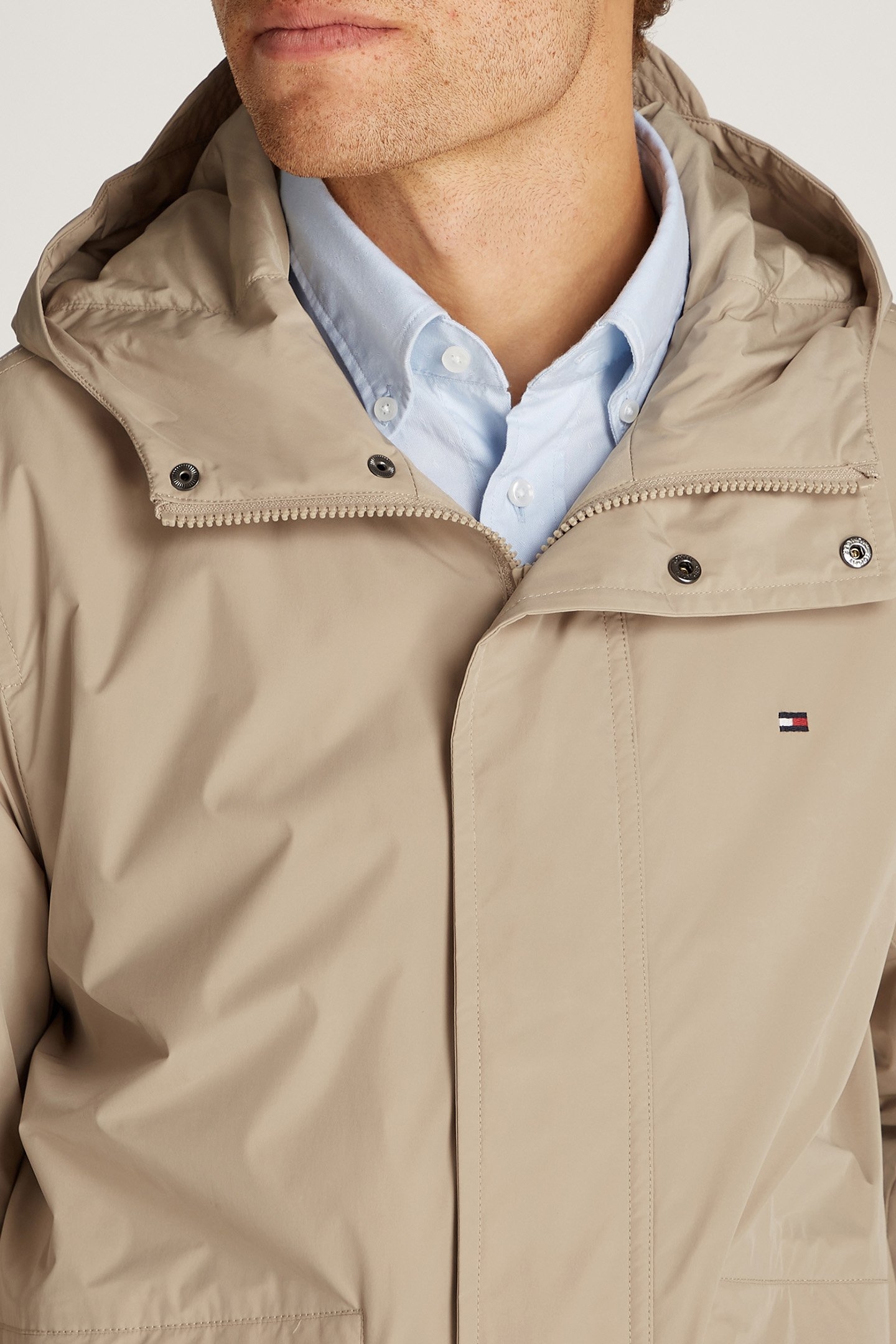 PACKABLE HOODED JACKET, REGULAR FIT, SANDALWOOD 6