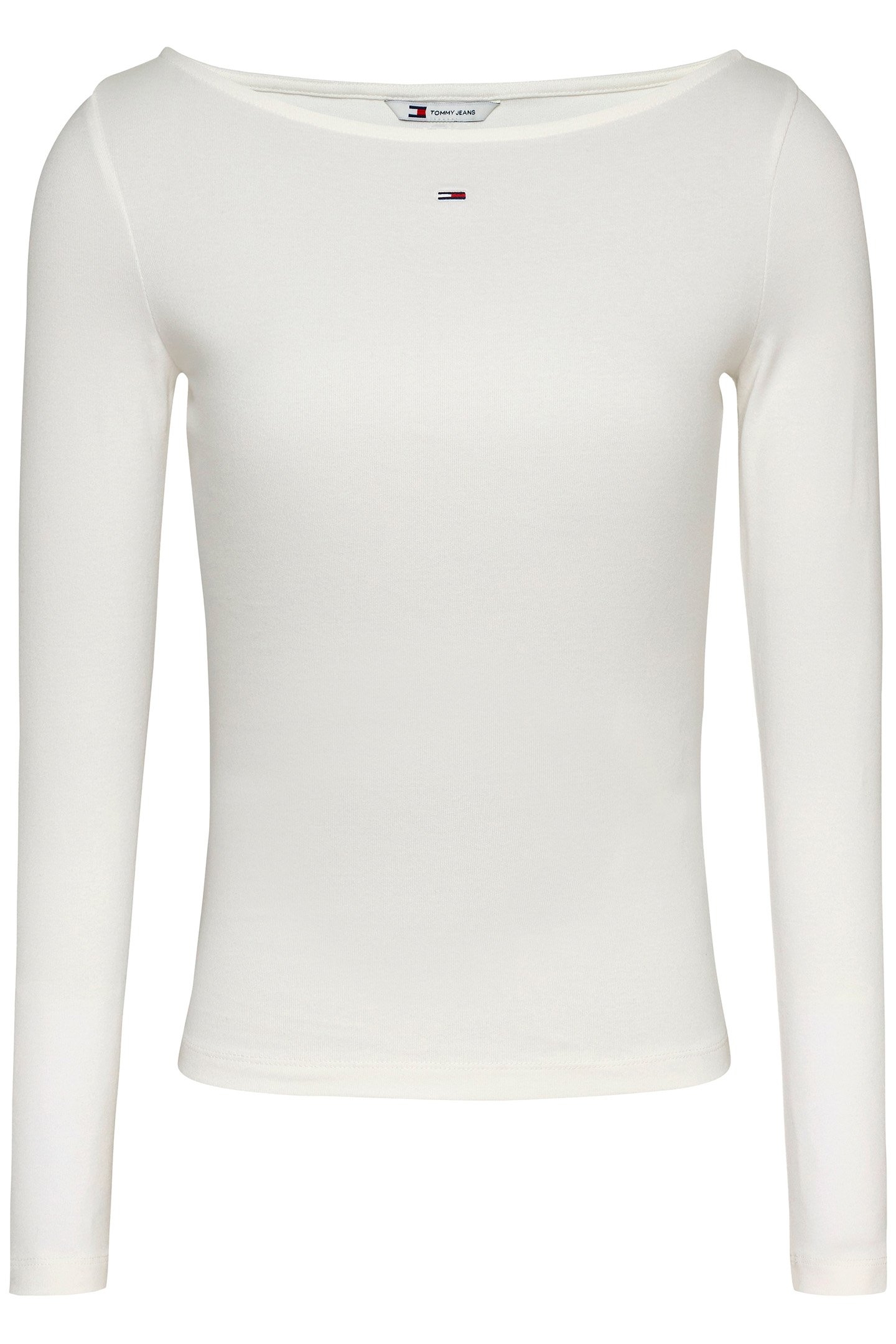TJW SLIM FIT BOAT NECK LONG SLEEVE TOP ECRU 4