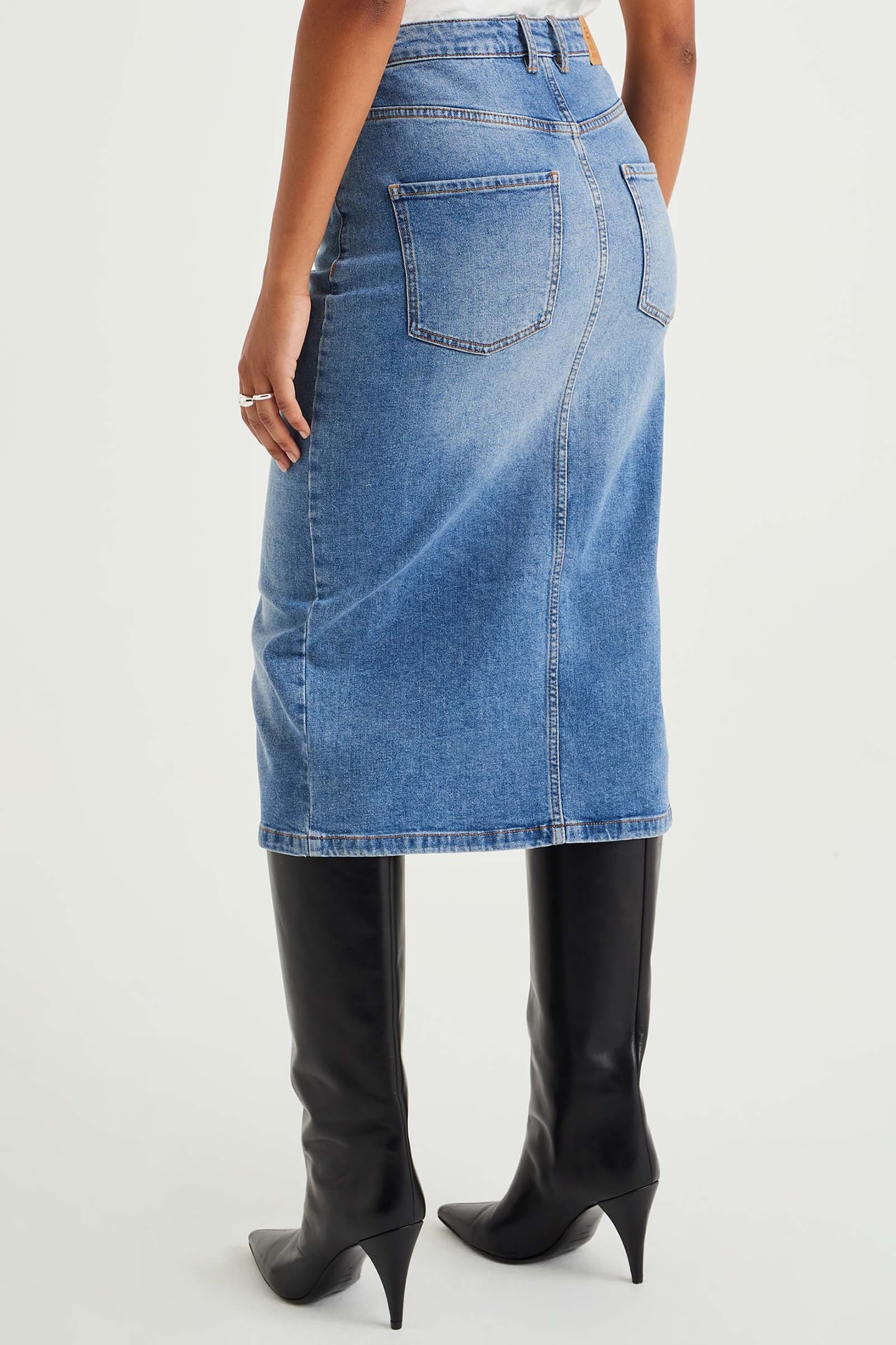 SKIRT MEDIUM LENGTH DARK BLUE 2